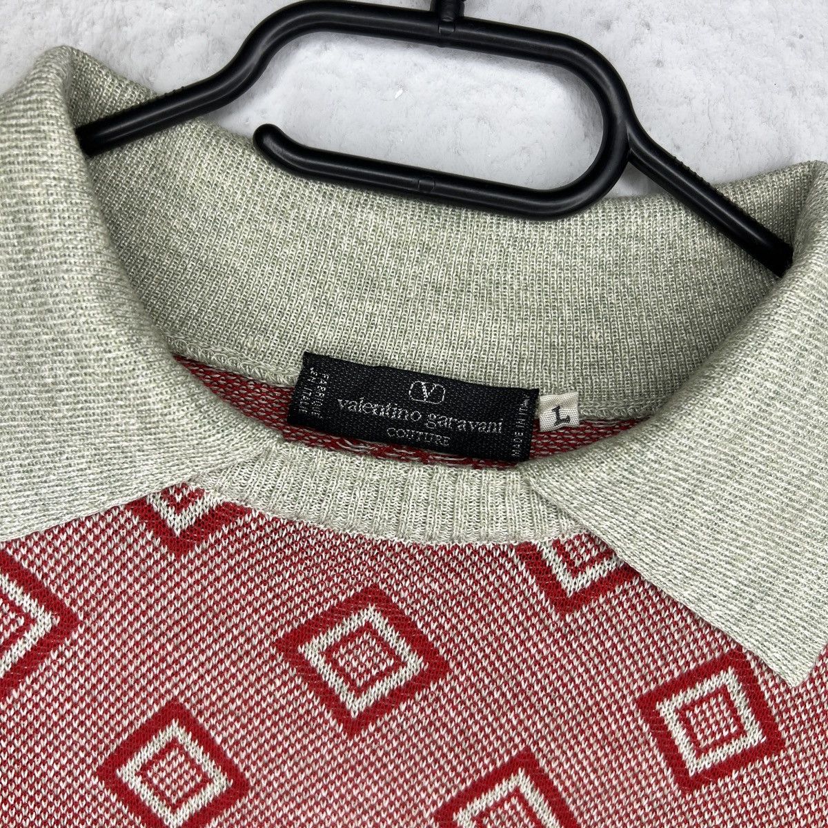 Valentino × Vintage Valentino Garavani Jumper Sweater Knitwear Argyle Rare 90s Size US L / EU 52-54 / 3 - 5 Thumbnail
