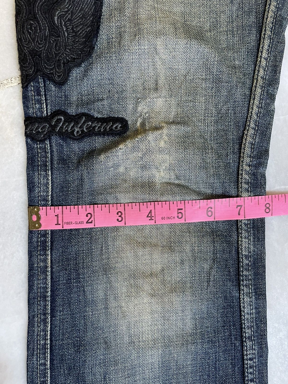 Le Grande Bleu (L.G.B.) Semantic Design LGB Style Flare Denim Pants Size US 31 - 14 Thumbnail