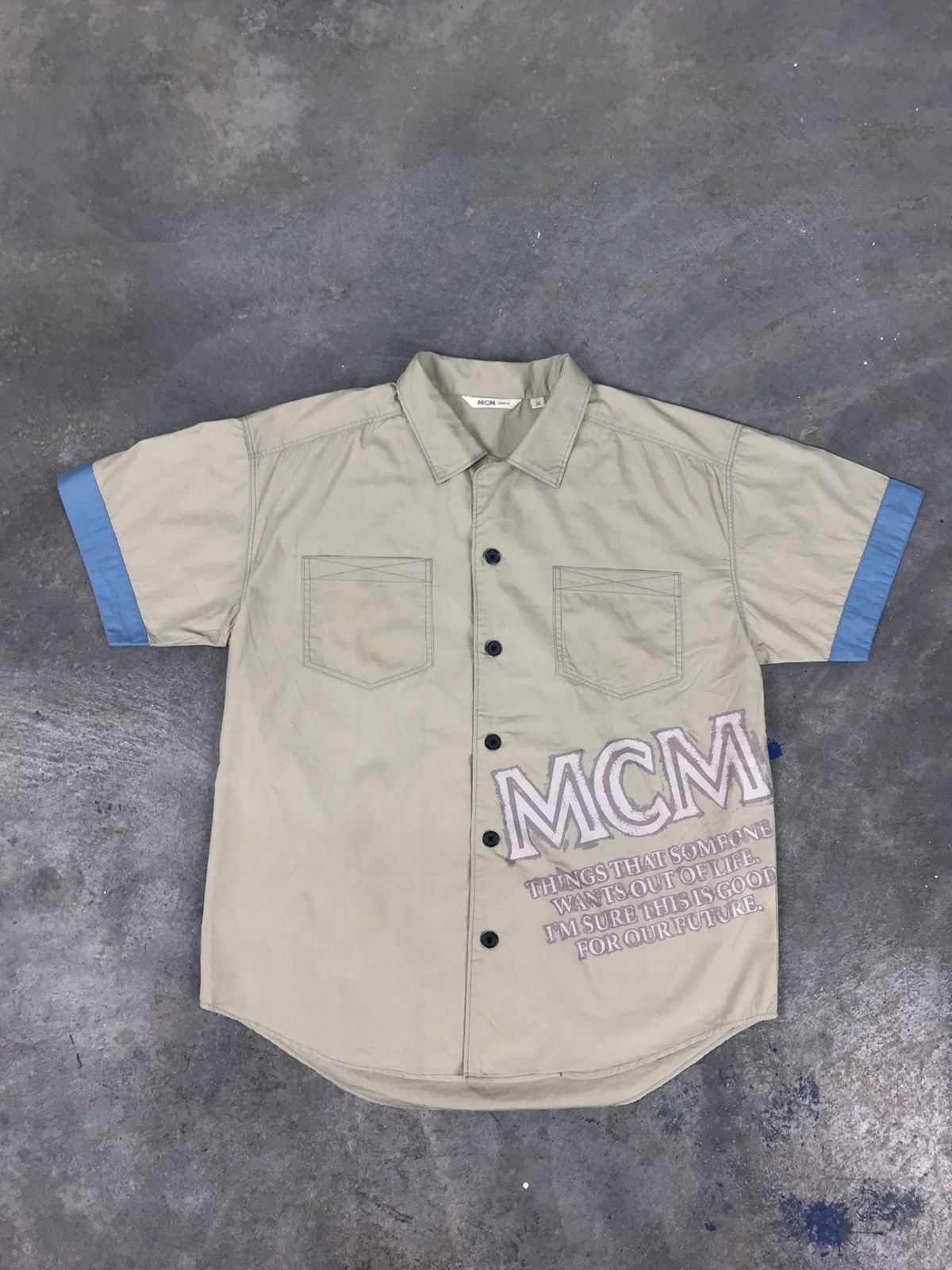 MCM Vintage MCM Legere Button Up Short Shirts Size US M / EU 48-50 / 2 - 6 Thumbnail