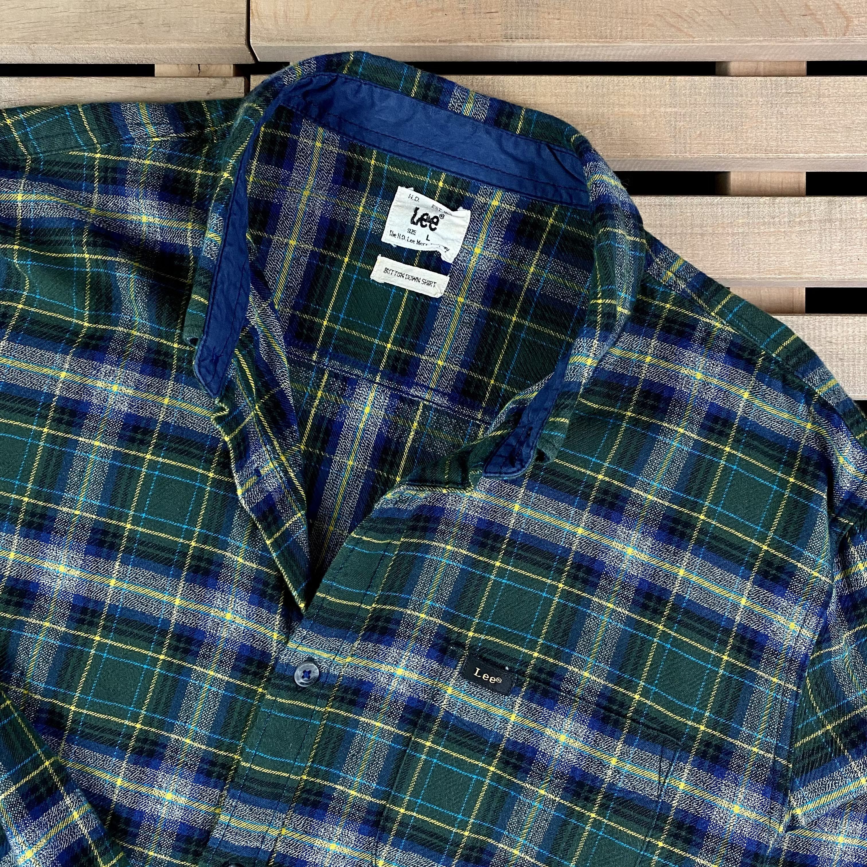 Lee × Vintage Mens Shirt Long Sleeve Flannel Lee Size L Size US L / EU 52-54 / 3 - 2 Thumbnail