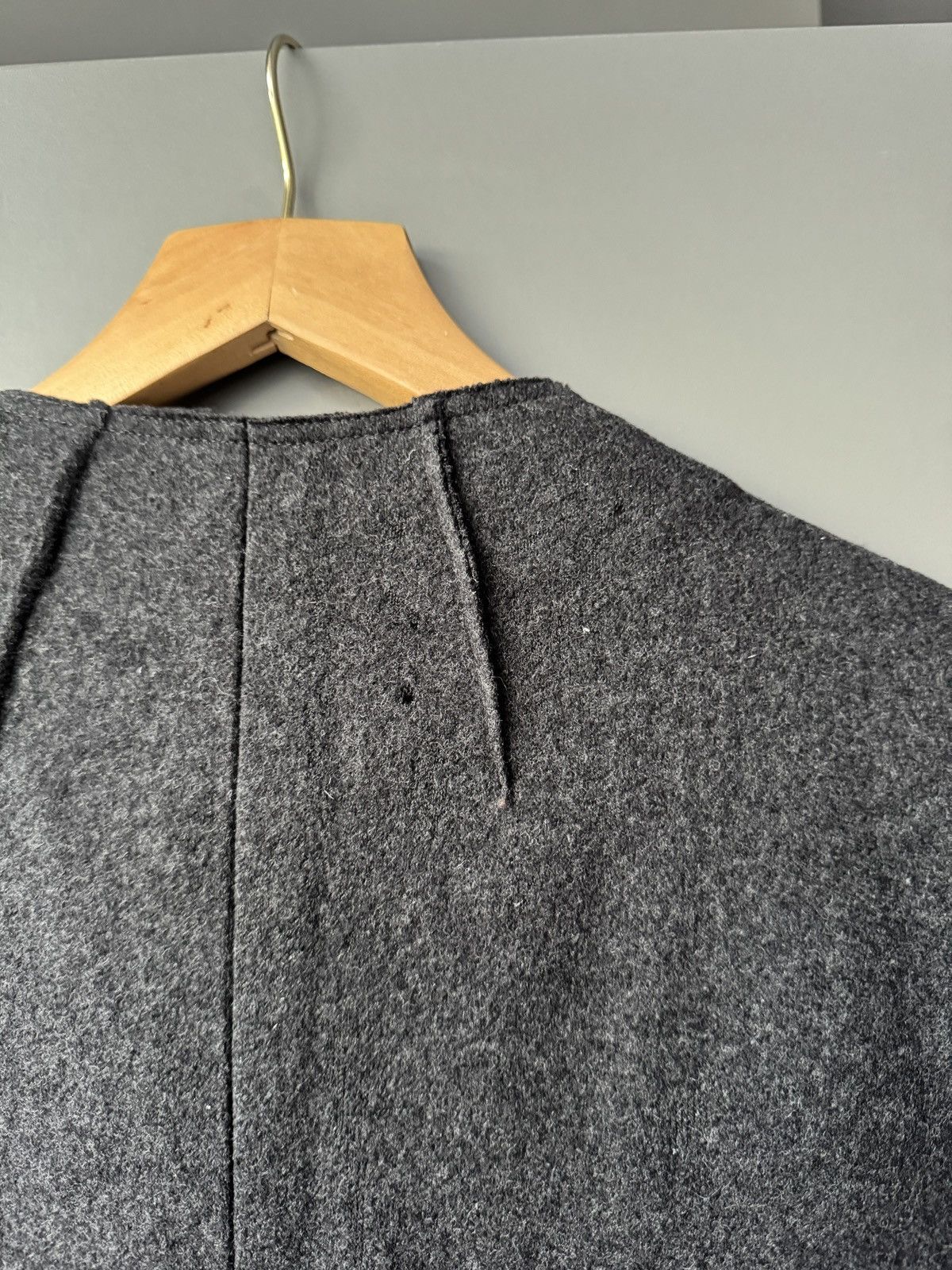 Fendi × Vintage Vintage Fendi Dark Grey Wool-Felt Minimal Silhouette Dress Size M / US 6-8 / IT 42-44 - 11 Thumbnail