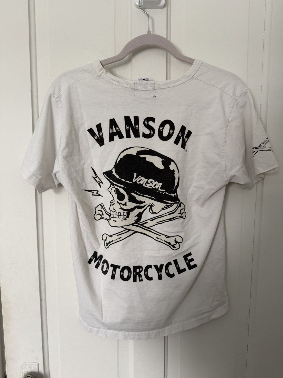 Vanson Leathers Vintage Vanson Skull And Bones Motorcycle T-Shirt Size US M / EU 48-50 / 2 - 2 Thumbnail