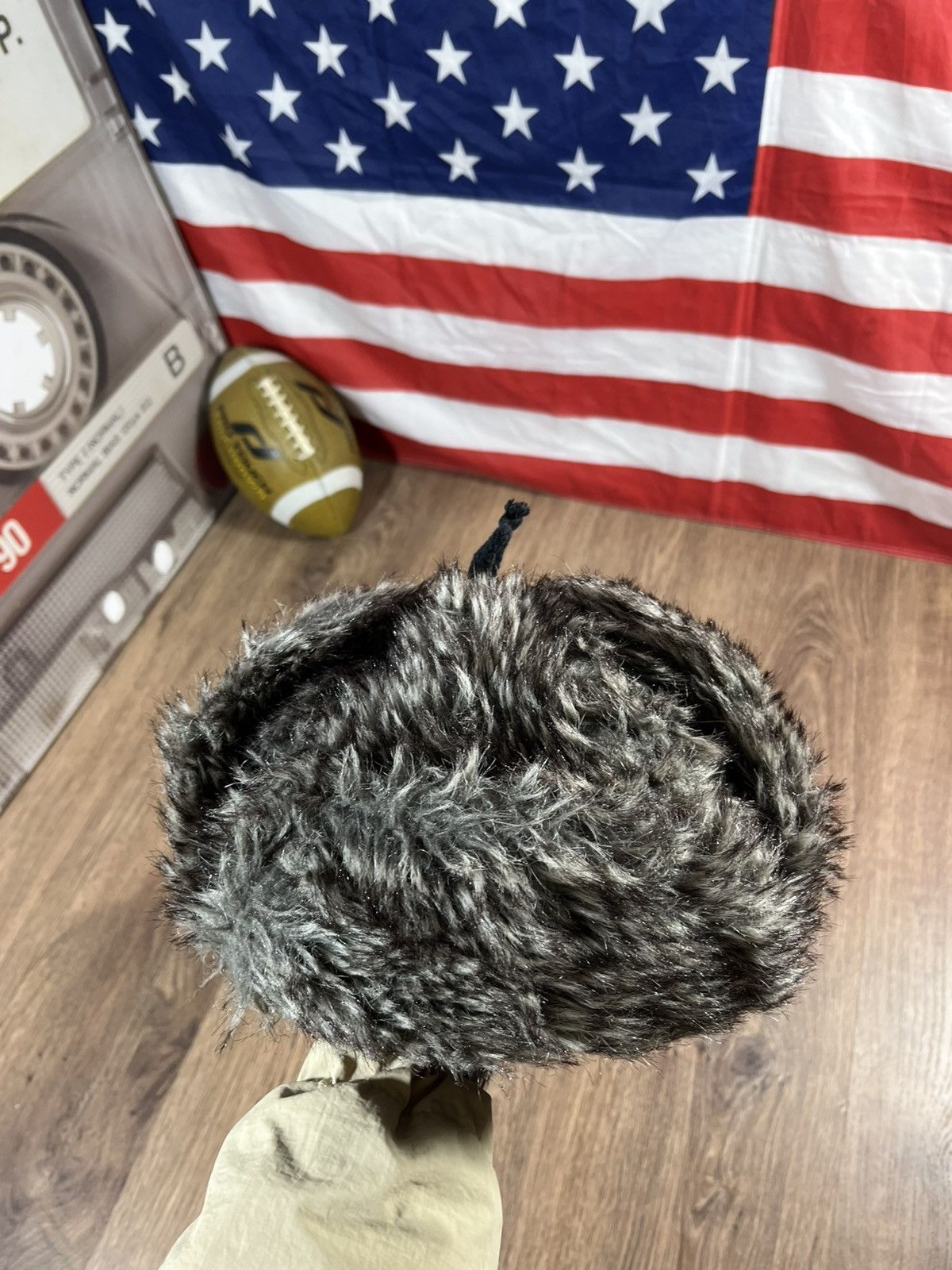 Japanese Brand Vintage Fuzzy Mohair Ushanka Drill Hat Y2k Size ONE SIZE - 6 Thumbnail