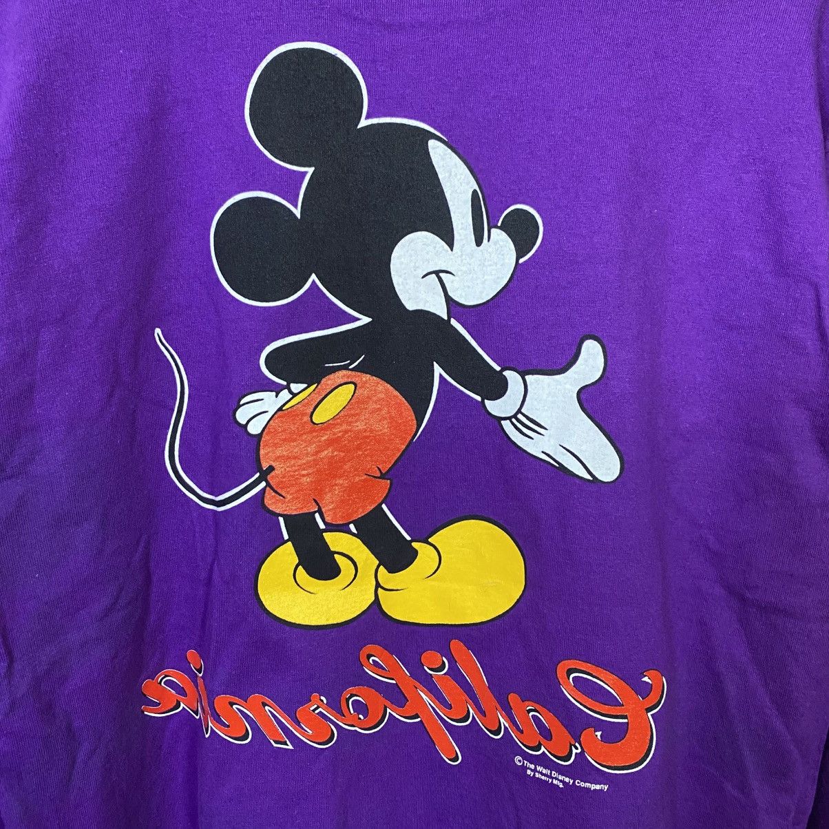 Mickey Mouse Vintage 90s Sherry's MICKEY MOUSE Mirrored Long Sleeve Tee Size US L / EU 52-54 / 3 - 5 Thumbnail
