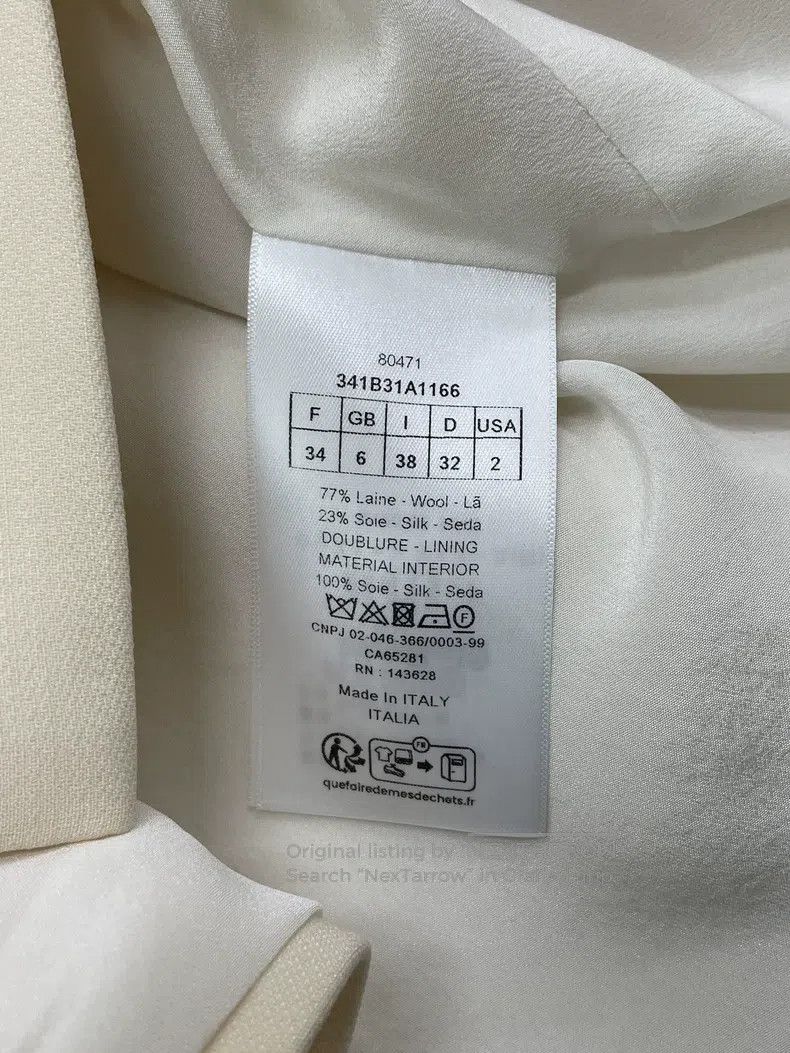 Dior Dior Off-white short sleeves Size XXS / US 00 / IT 34 - 5 Thumbnail
