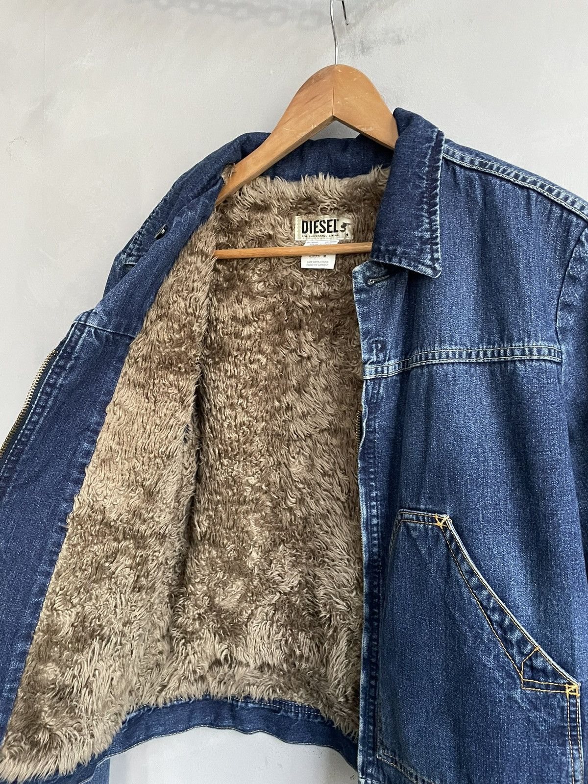 Diesel Diesel Blue fur lining Jacket Washed work jacket y2k hype Size US M / EU 48-50 / 2 - 3 Thumbnail