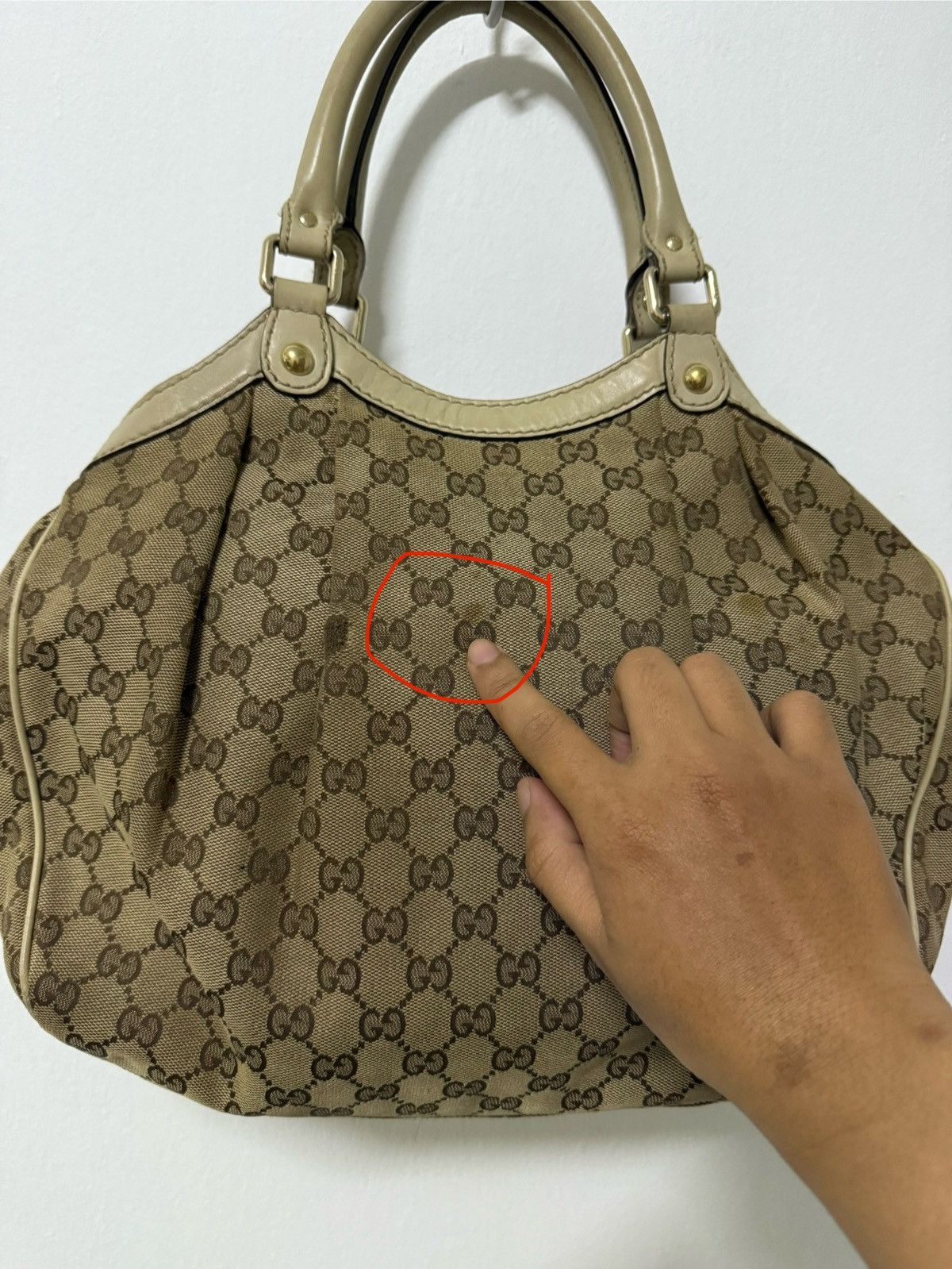 Gucci Gucci Sukey tote bag in beige GG canvas Size ONE SIZE - 8 Thumbnail