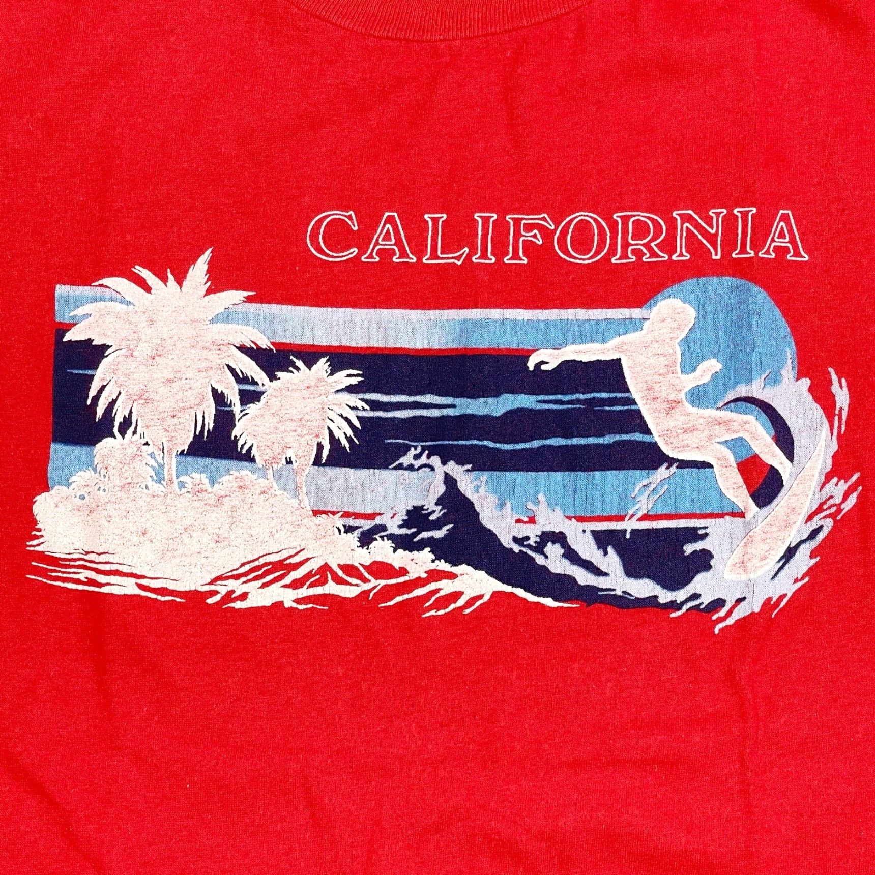 Vintage VINTAGE Caribe Sportswear T-Shirt Men XL Red 80s California Surfing Short Sleeve Crew Neck Single Stitch Size US XL / EU 56 / 4 - 2 Thumbnail