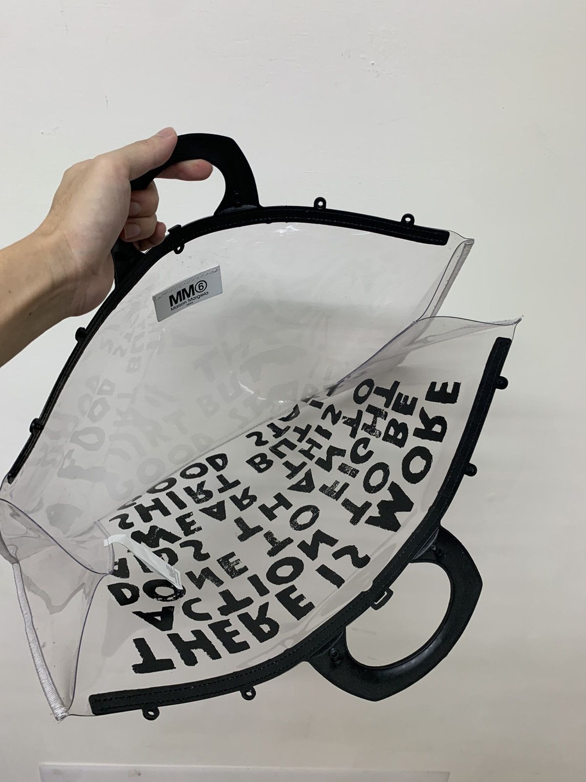 Maison Margiela MM6 SS19 charity AIDS-print PVC tote Size ONE SIZE - 9 Thumbnail