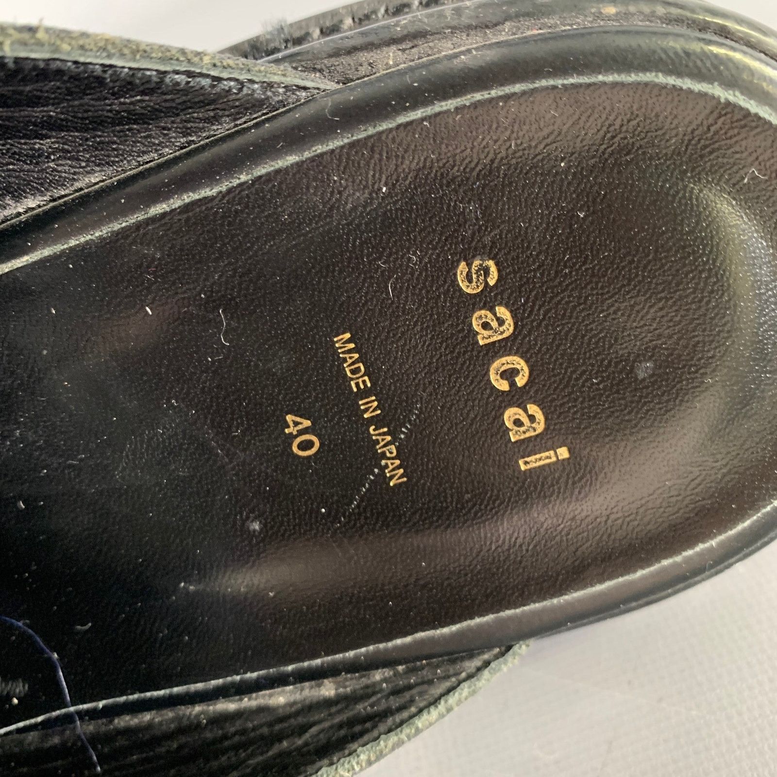 Sacai SACAI Size 8 Black Navy Leather Mules Loafers Size US 8 / EU 41 - 7 Thumbnail