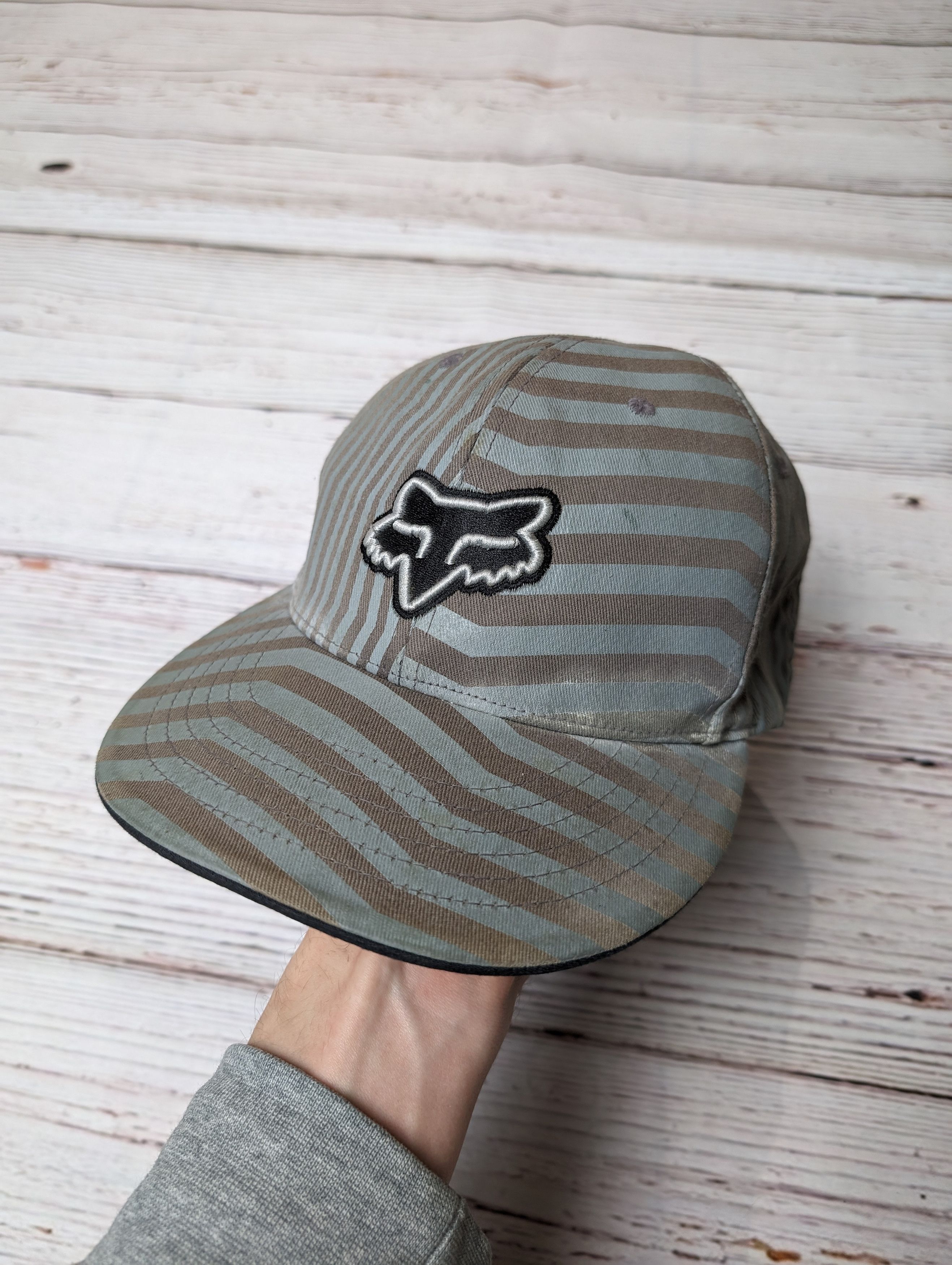 Fox Racing Grey melange fox racing fullcap flexfit cap hat Grailed
