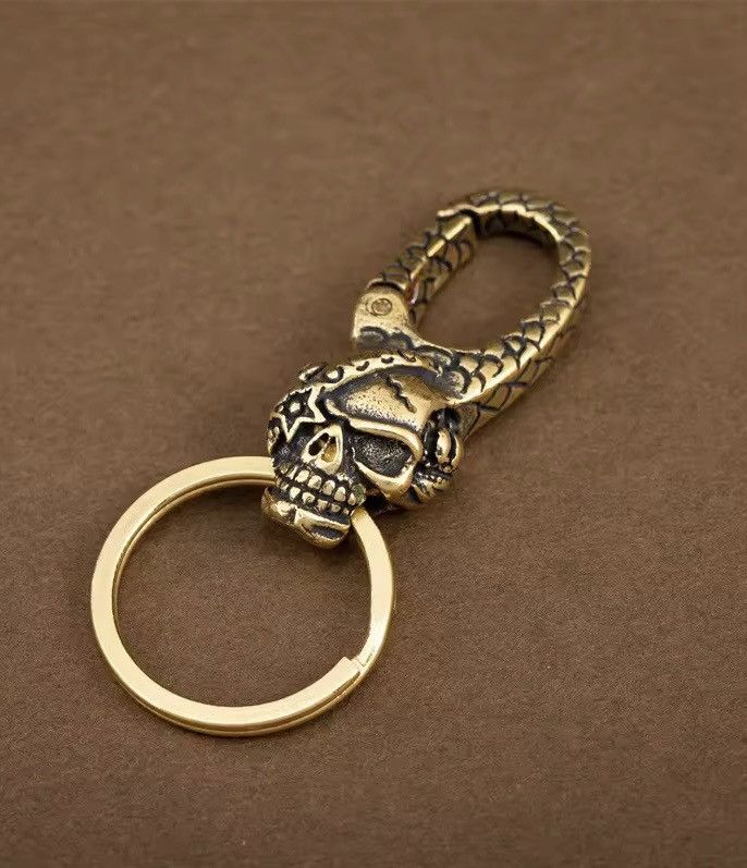 Other Metal Skull Gothic Punk Skeleton Face Keychain Size ONE SIZE - 1 Thumbnail