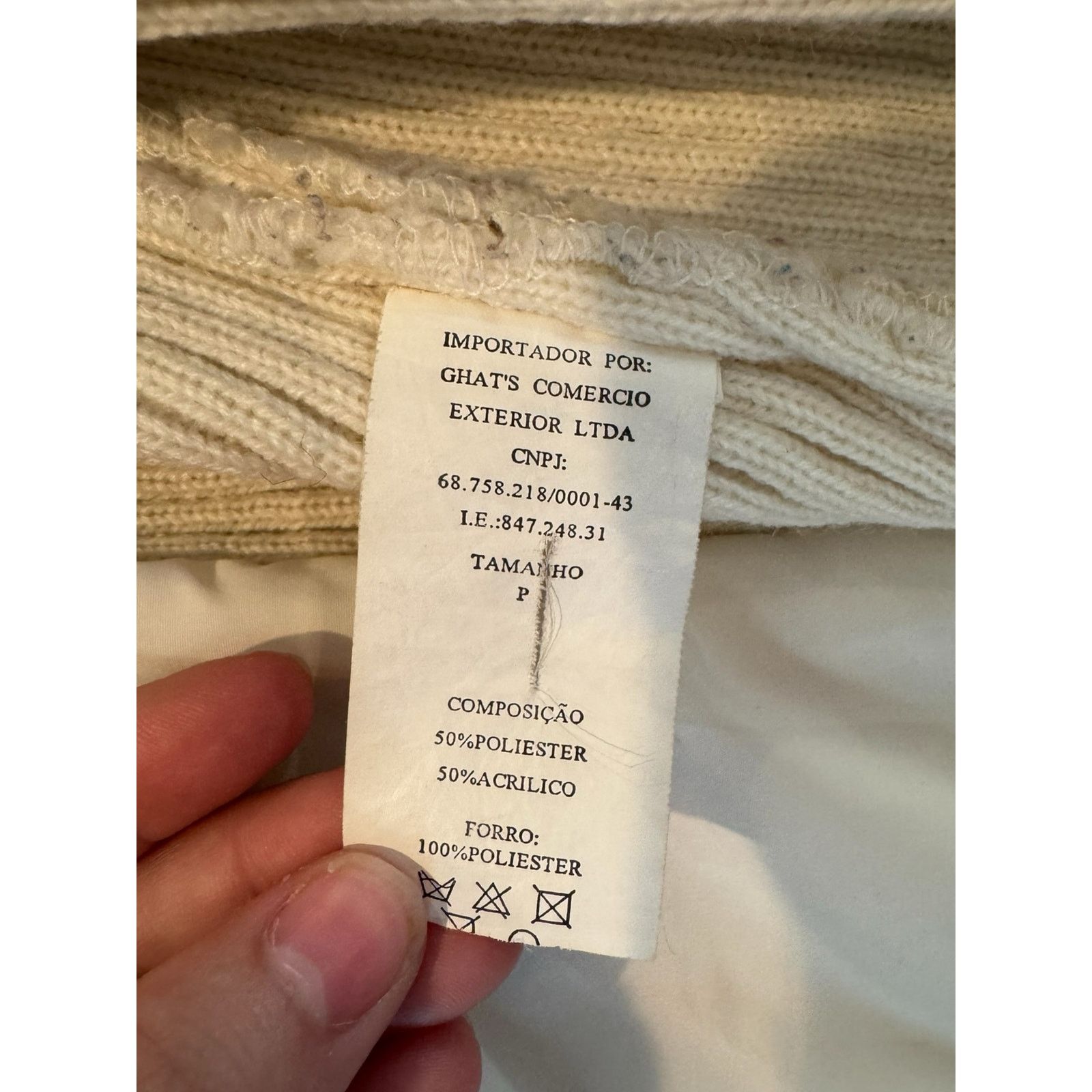 The Unbranded Brand RARE Womens Petite Cream Knitwear Zip Up Long Sleeve Jacket Size S / US 4 / IT 40 - 8 Thumbnail