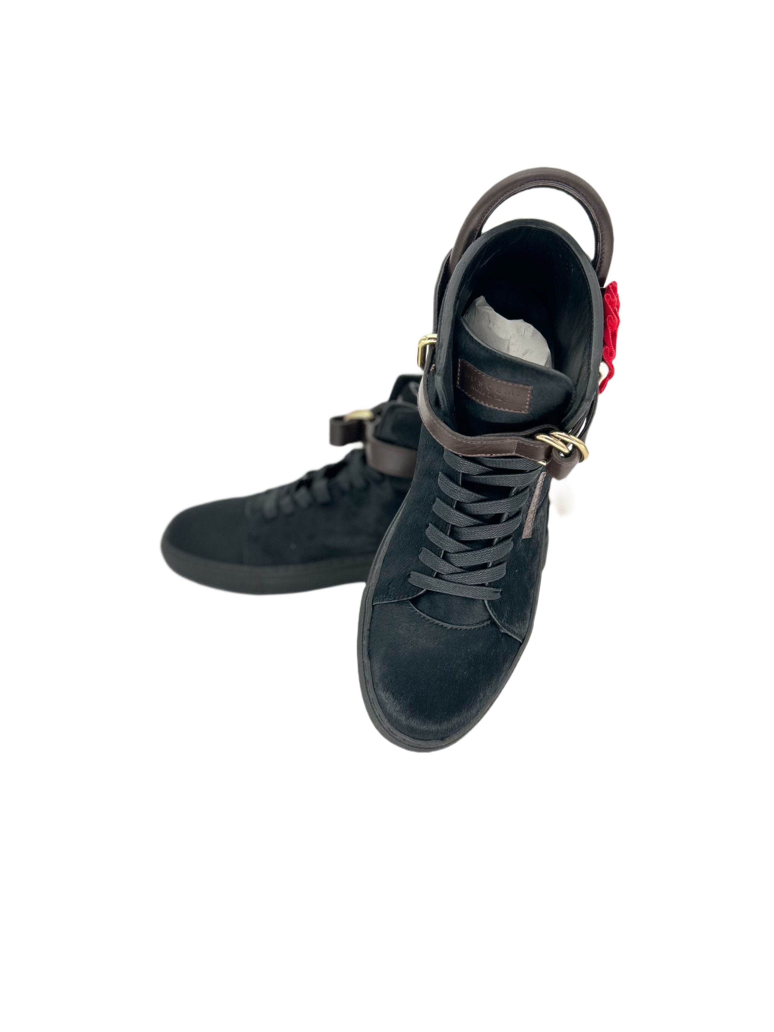 Buscemi Triple Crown Black 100mm High Top Trainers Size US 9 / EU 42 - 4 Thumbnail