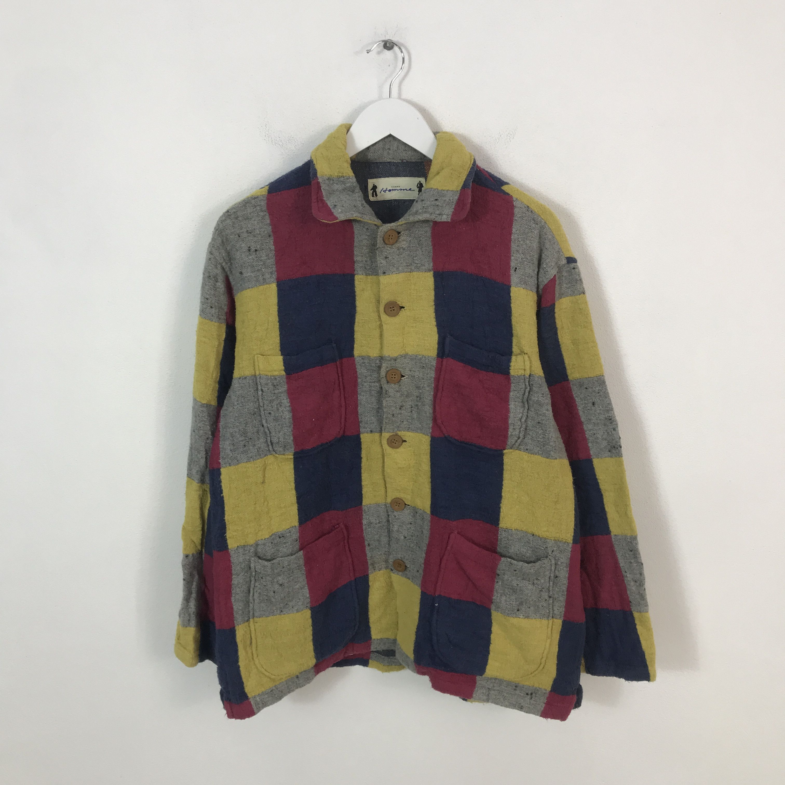 Japanese Brand hakka homme Multicolour button blazer jacket Size US L / EU 52-54 / 3 - 1 Thumbnail