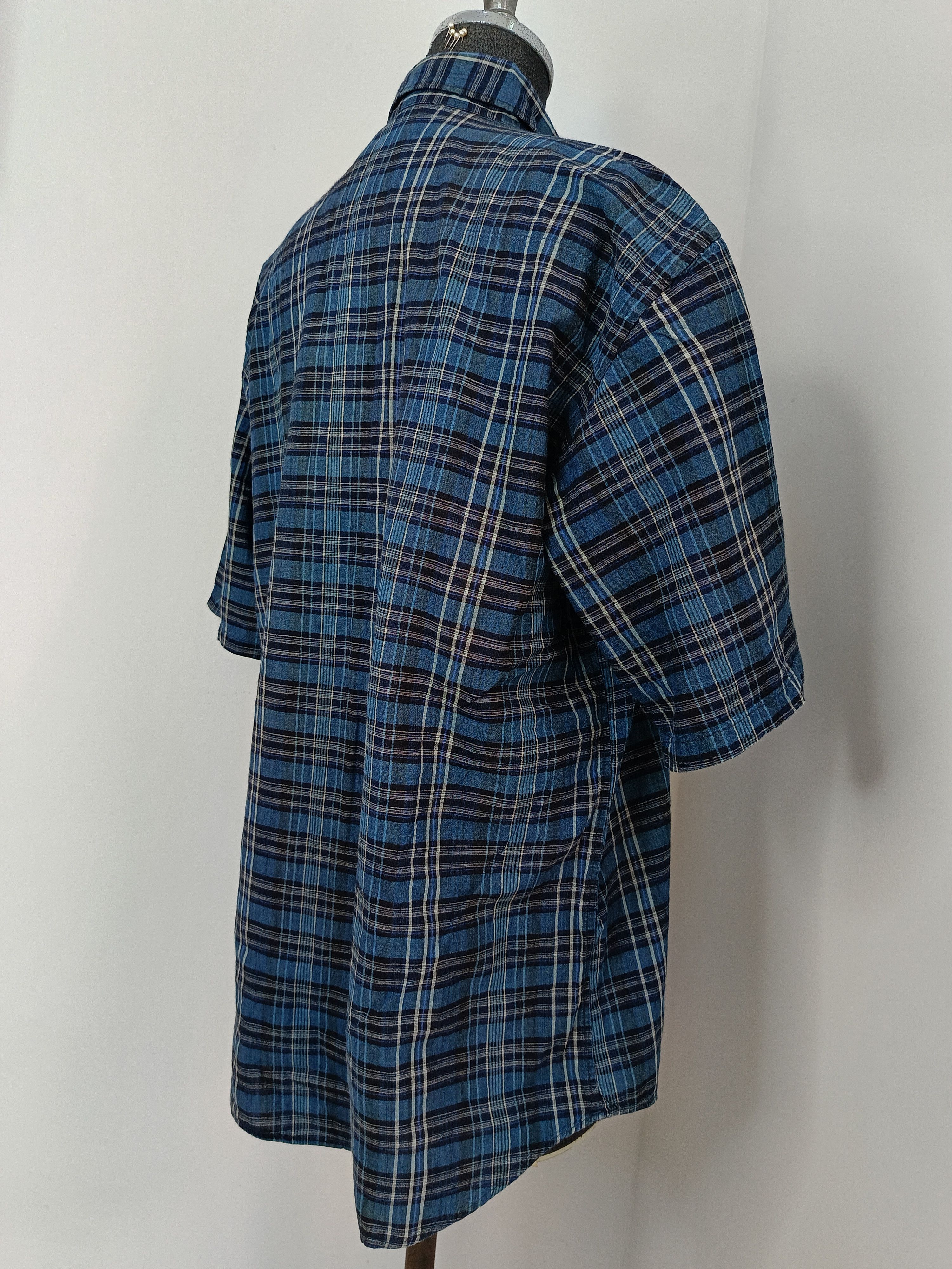 45rpm 45RPM studio by R 3 Japan blue plaid indigo pullover shirt Size US L / EU 52-54 / 3 - 9 Thumbnail