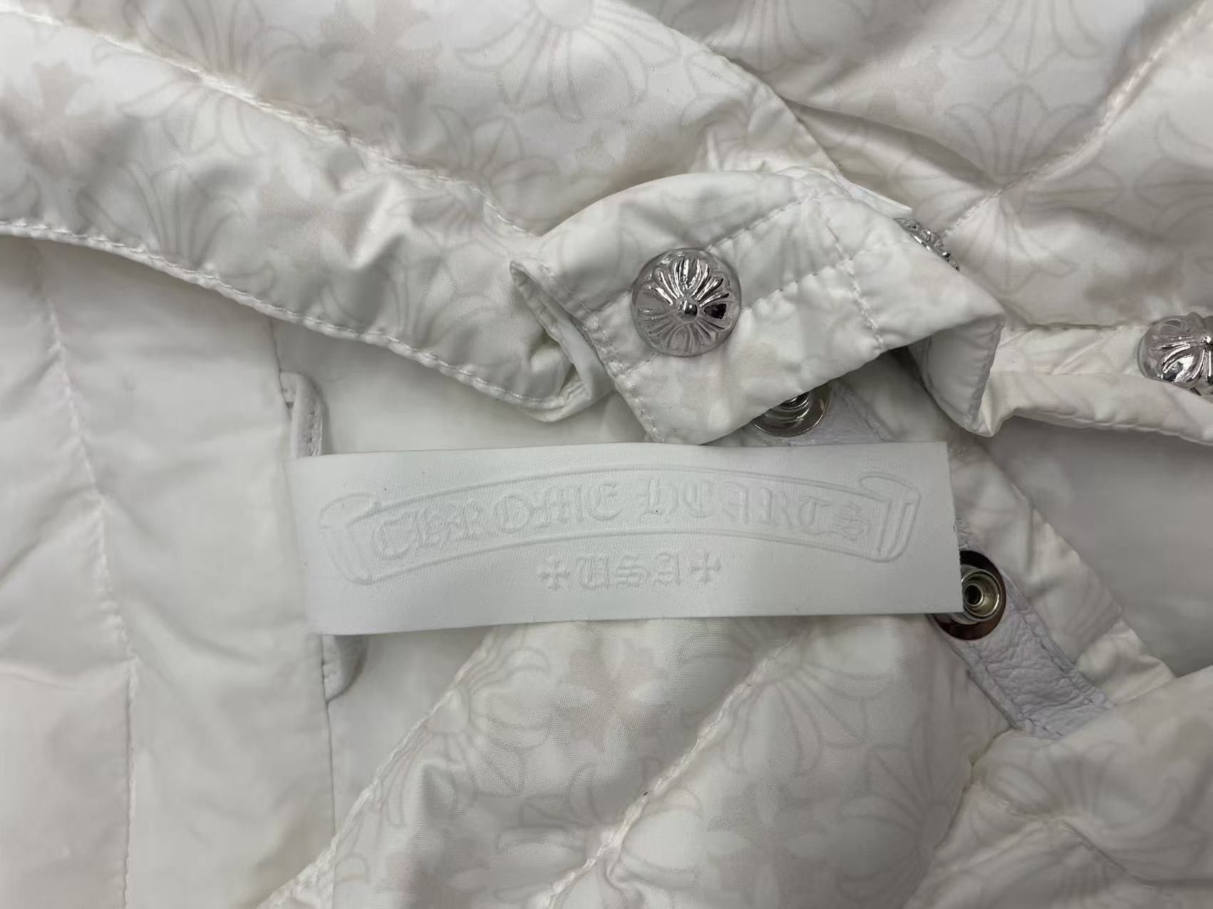 Chrome Hearts Chrome Hearts White Tonal Monogram Cross Quilted Puffer Vest Size XL / US 12-14 / IT 48-50 - 3 Thumbnail
