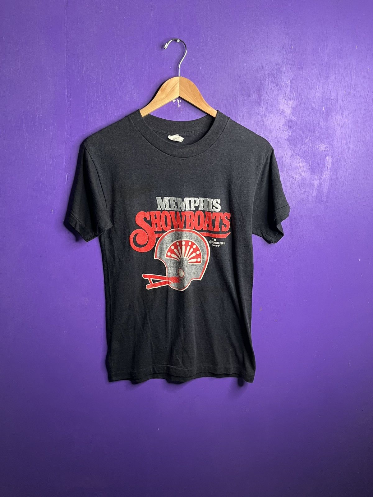 Vintage 1983 Memphis showboats USFL t-shirt