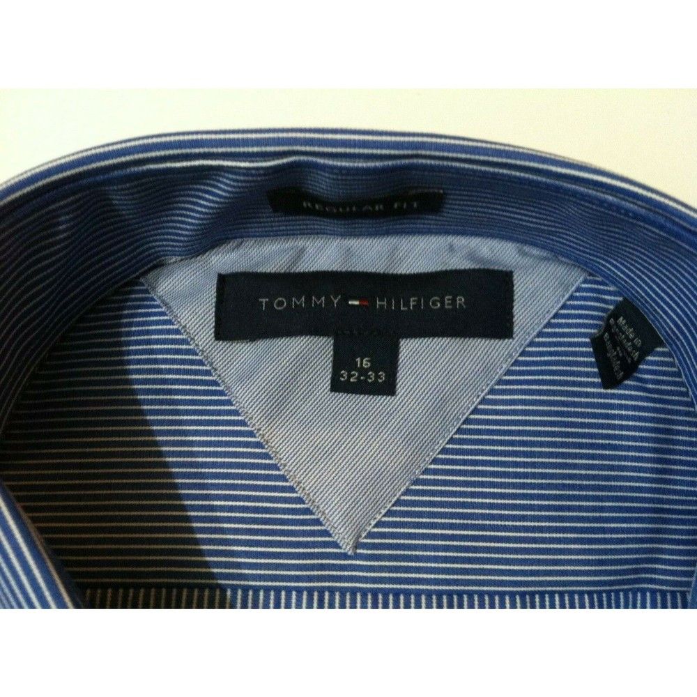 Tommy Hilfiger TOMMY HILFIGER MENS NEW BLUE 100%COTTON DRESS SHIRT 16/32-33 Size US L / EU 52-54 / 3 - 3 Thumbnail