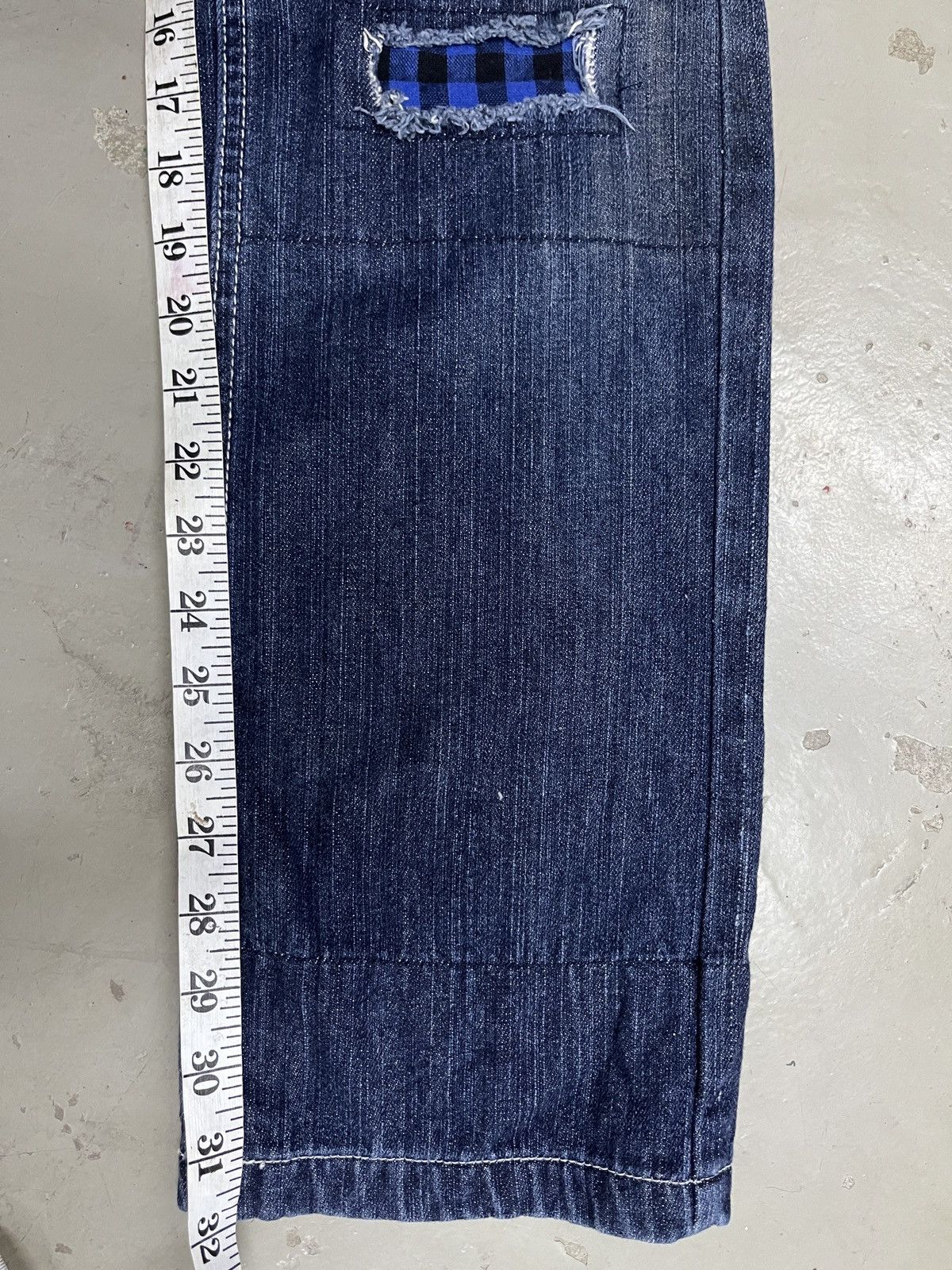 Number (N)ine 90's Batsu Distressed Punk Kurt Cobain Style Patchwork Jeans Size US 28 / EU 44 - 10 Thumbnail