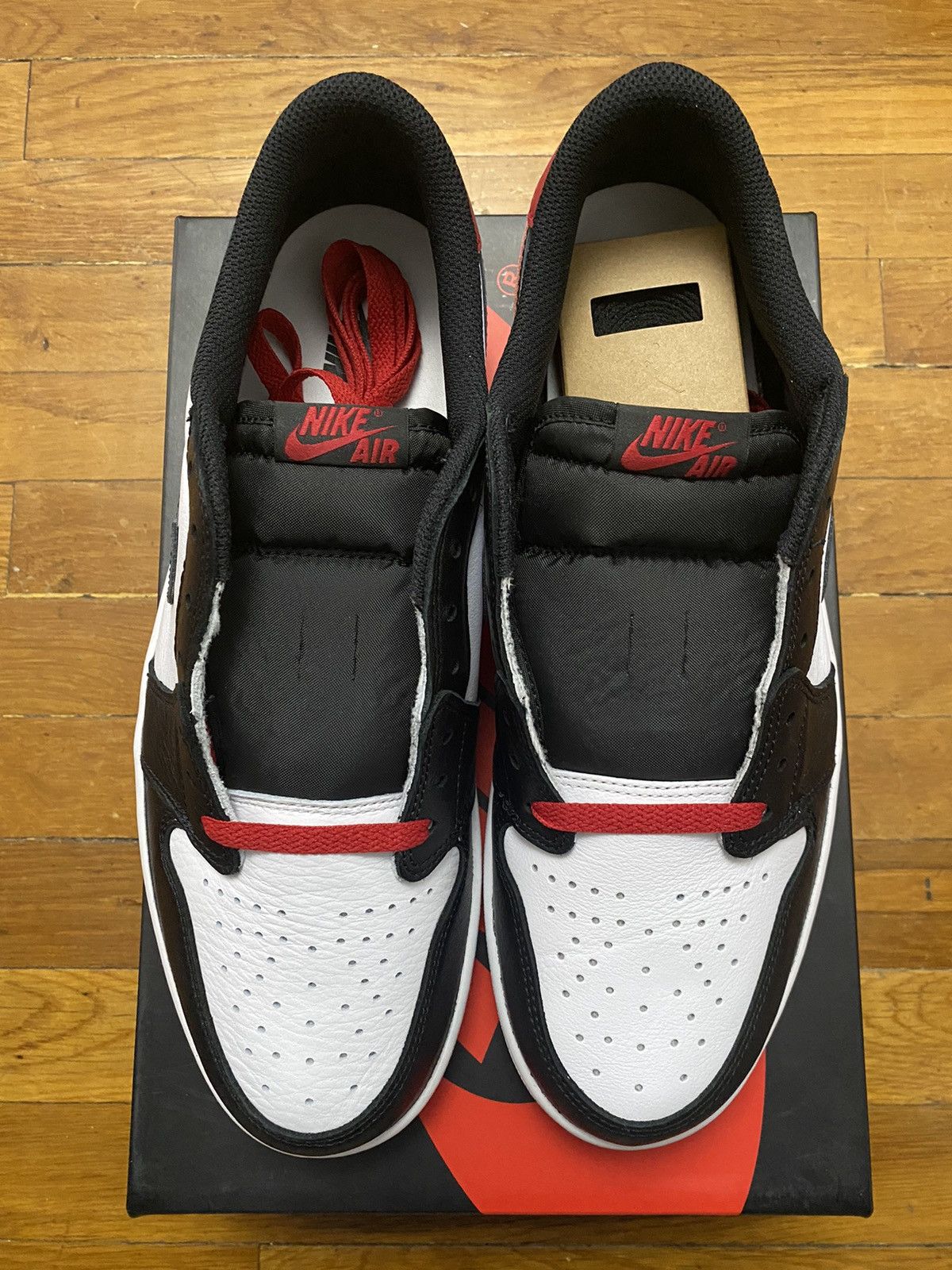 Jordan Brand × Nike Size 12 - Jordan 1 Low Retro Black Toe Chicago Red Men's Size US 12 / EU 45 - 4 Thumbnail