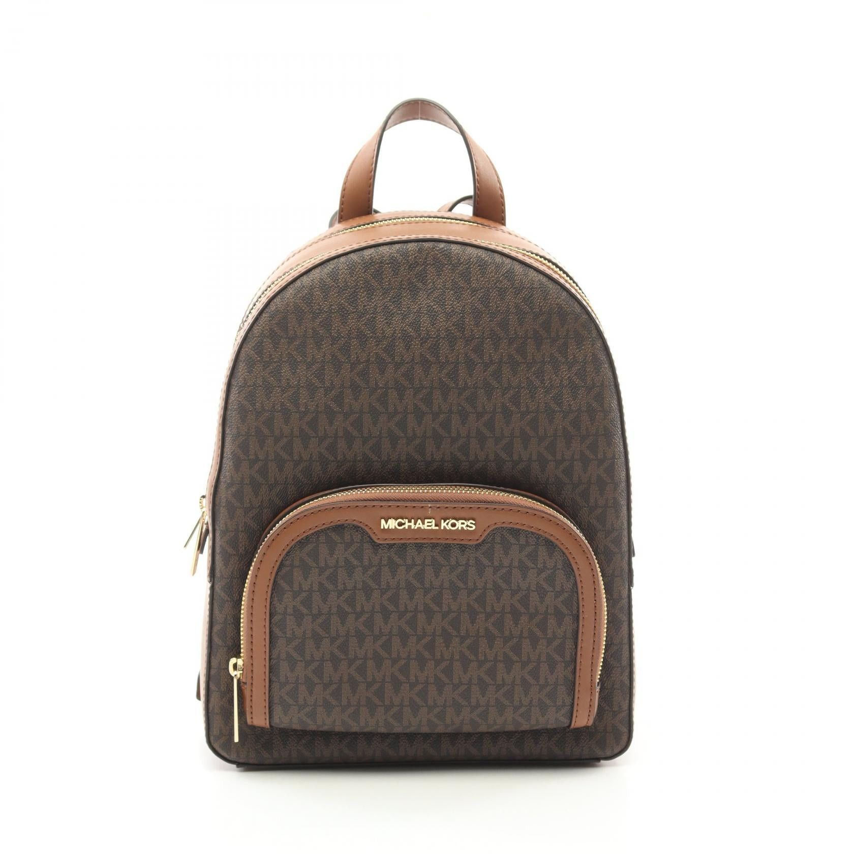 Michael Kors Michael Kors Jaycee Backpack Rucksack Coated Canvas Leather Brown Size ONE SIZE - 1 Thumbnail