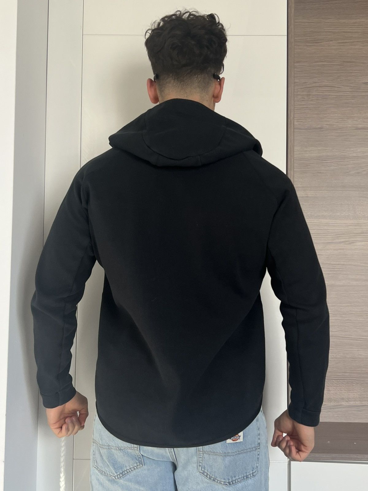Designer × Nike ‼️Nike Tech Fleece Triple Black Windrunner Zip Hoodie‼️ Size US L / EU 52-54 / 3 - 15 Thumbnail