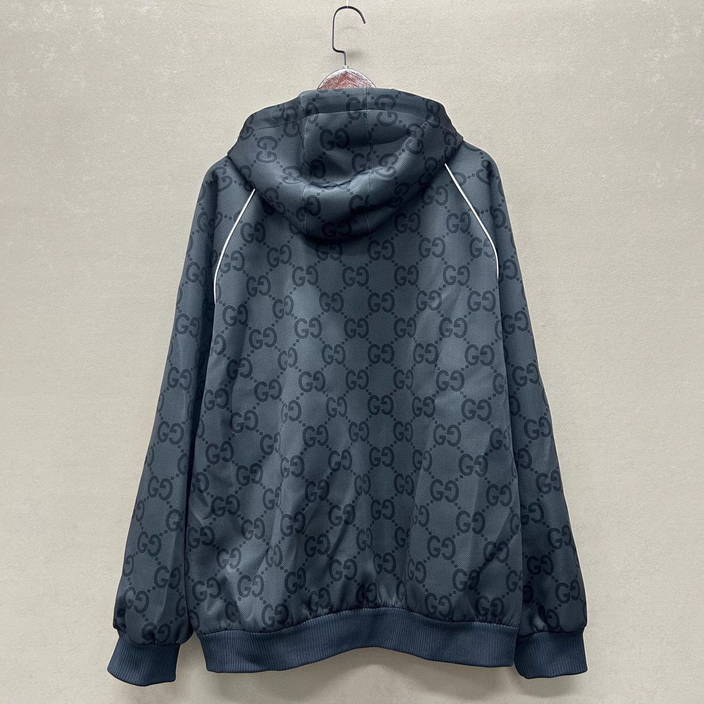 Gucci Gucci 24ss black all over logo hooded zip jacket XXL Size US XXL / EU 58 / 5 - 2 Thumbnail