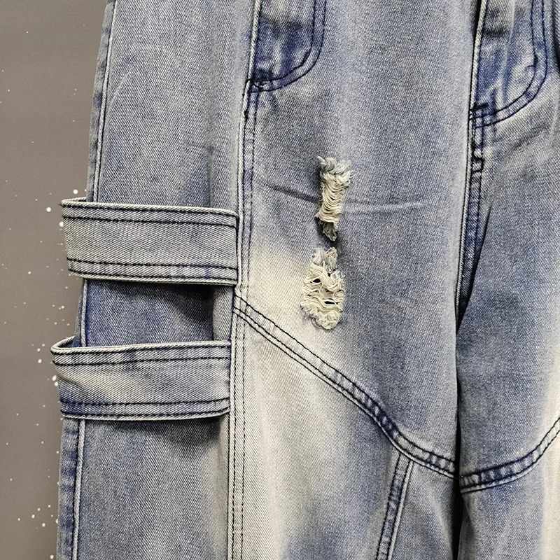 Japanese Brand Extra Wide Leg Multi-pocket Baggy Jeans Size US 34 / EU 50 - 5 Thumbnail