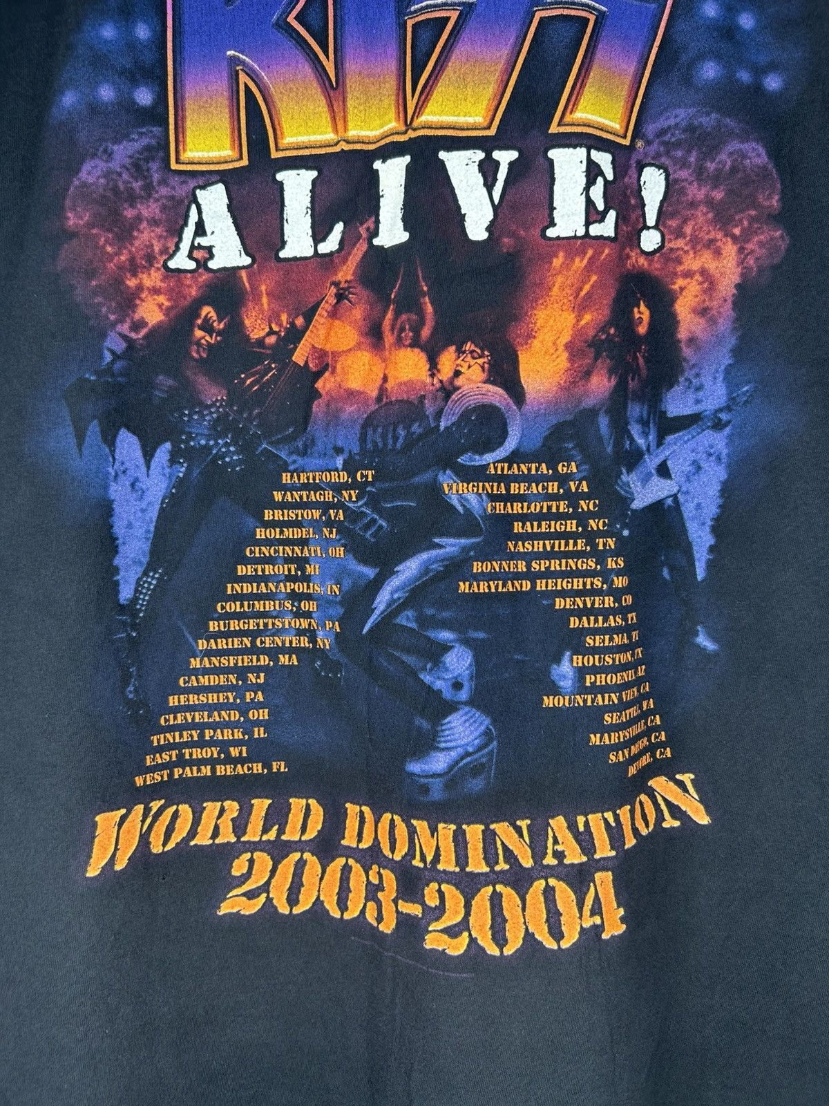 Band Tees Vintage Kiss World Domination Tour T Shirt Size US XL / EU 56 / 4 - 9 Thumbnail