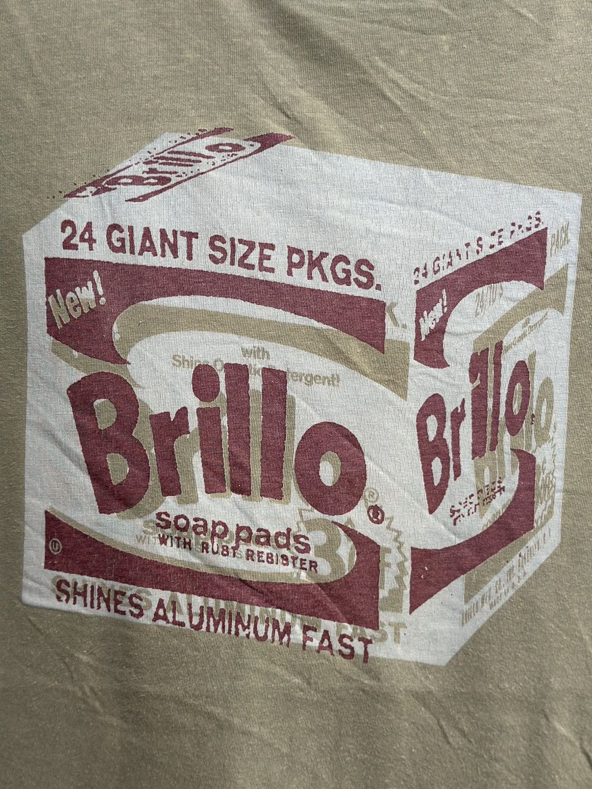 Andy Warhol Vintage Andy Warhol Brillo Soap Pads Sun Faded Tee Size US M / EU 48-50 / 2 - 2 Thumbnail