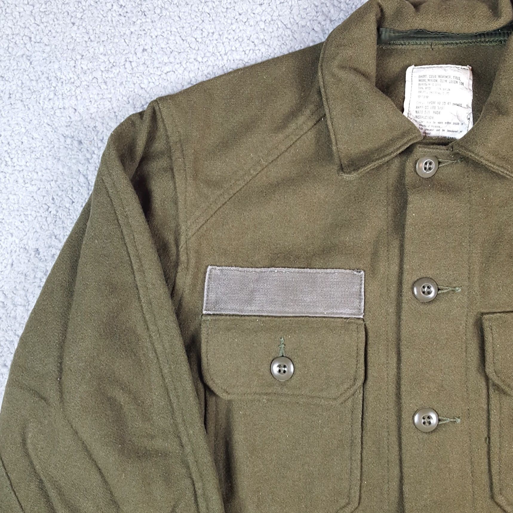 Vintage VINTAGE US Army OG-108 Wool Men's Size M Military Button Up Shirt Field Jacket Size US M / EU 48-50 / 2 - 4 Thumbnail