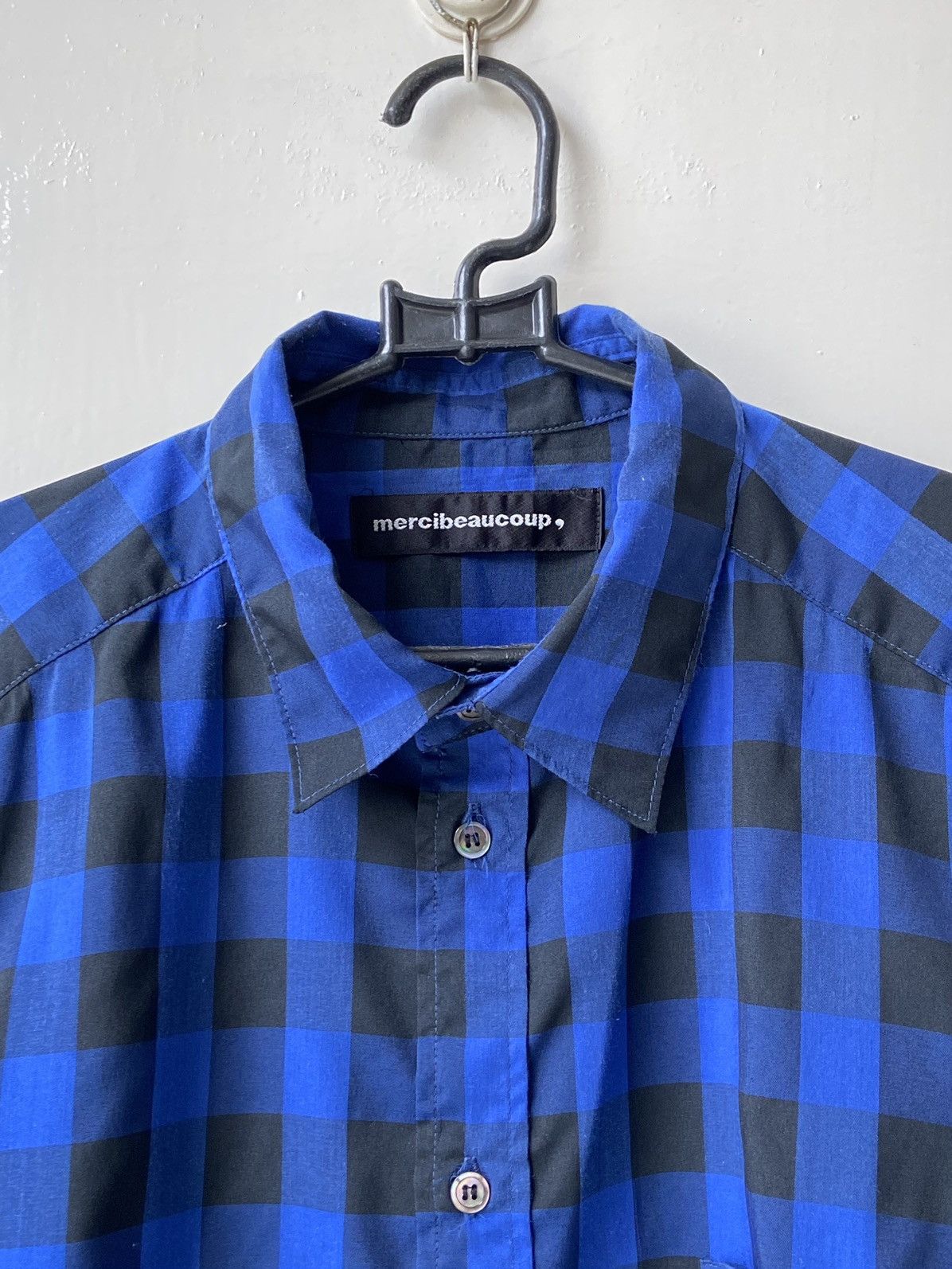 Issey Miyake × Japanese Brand × mercibeaucoup MERCIBEAUCOUP Plaid Shirt Size US S / EU 44-46 / 1 - 13 Thumbnail