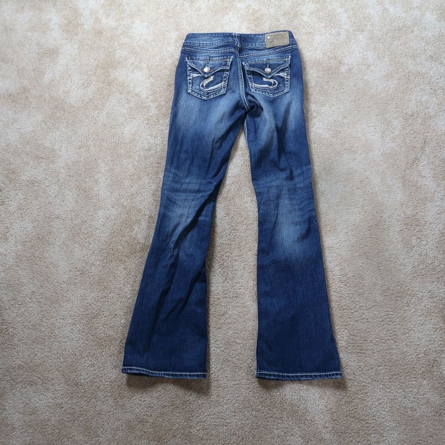 Silver Jeans Co. Silver Jeans Suki Bootcut Jeans Women's 25x32 Blue Denim Stretch Regular 5-Pocket Pants Size 42" / US 20 - 7 Thumbnail