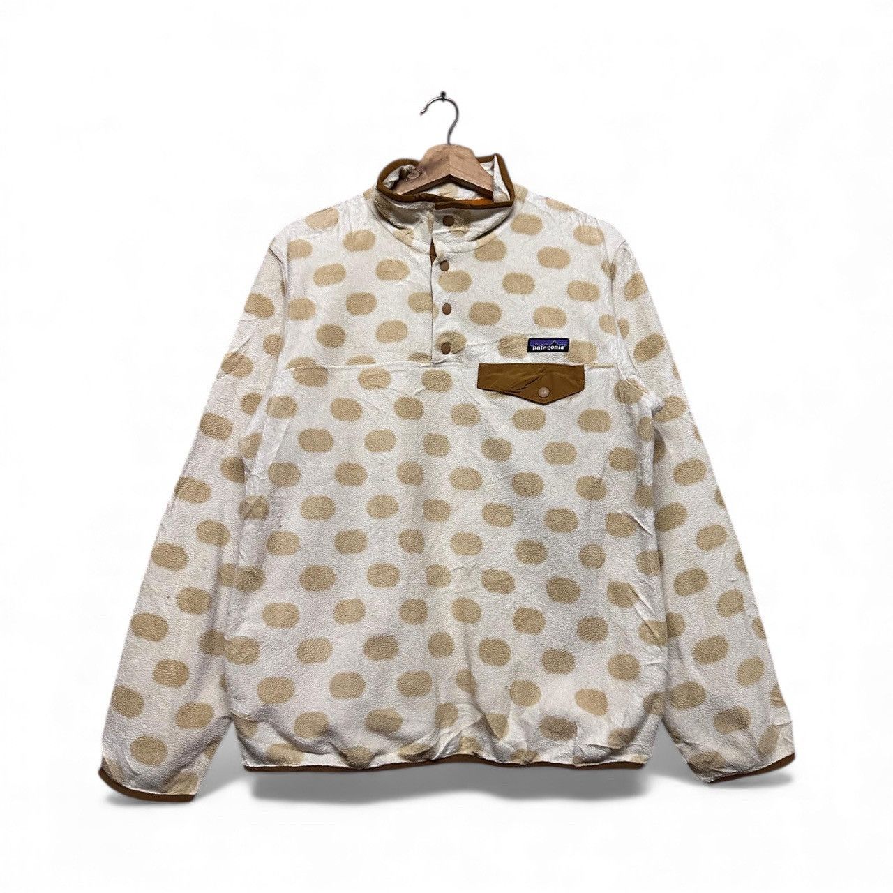 Patagonia Vtg🔥Patagonia Synchilla Polka Dot T-Snap Pullover Fleece Size M / US 6-8 / IT 42-44 - 1 Thumbnail