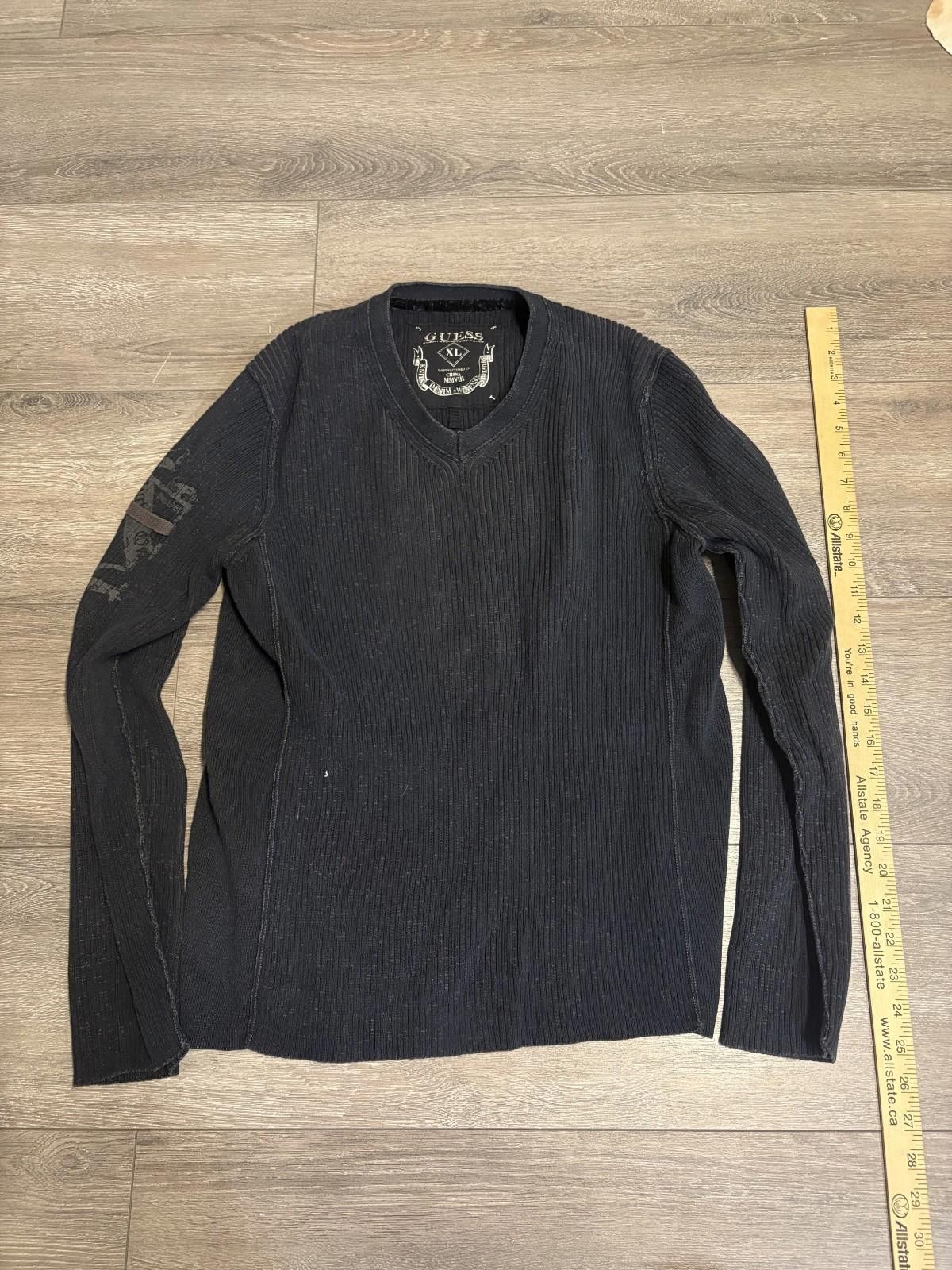 Guess Guess Men's Gray Ribbed Knit Sweater, Size XL Size US XL / EU 56 / 4 - 4 Thumbnail