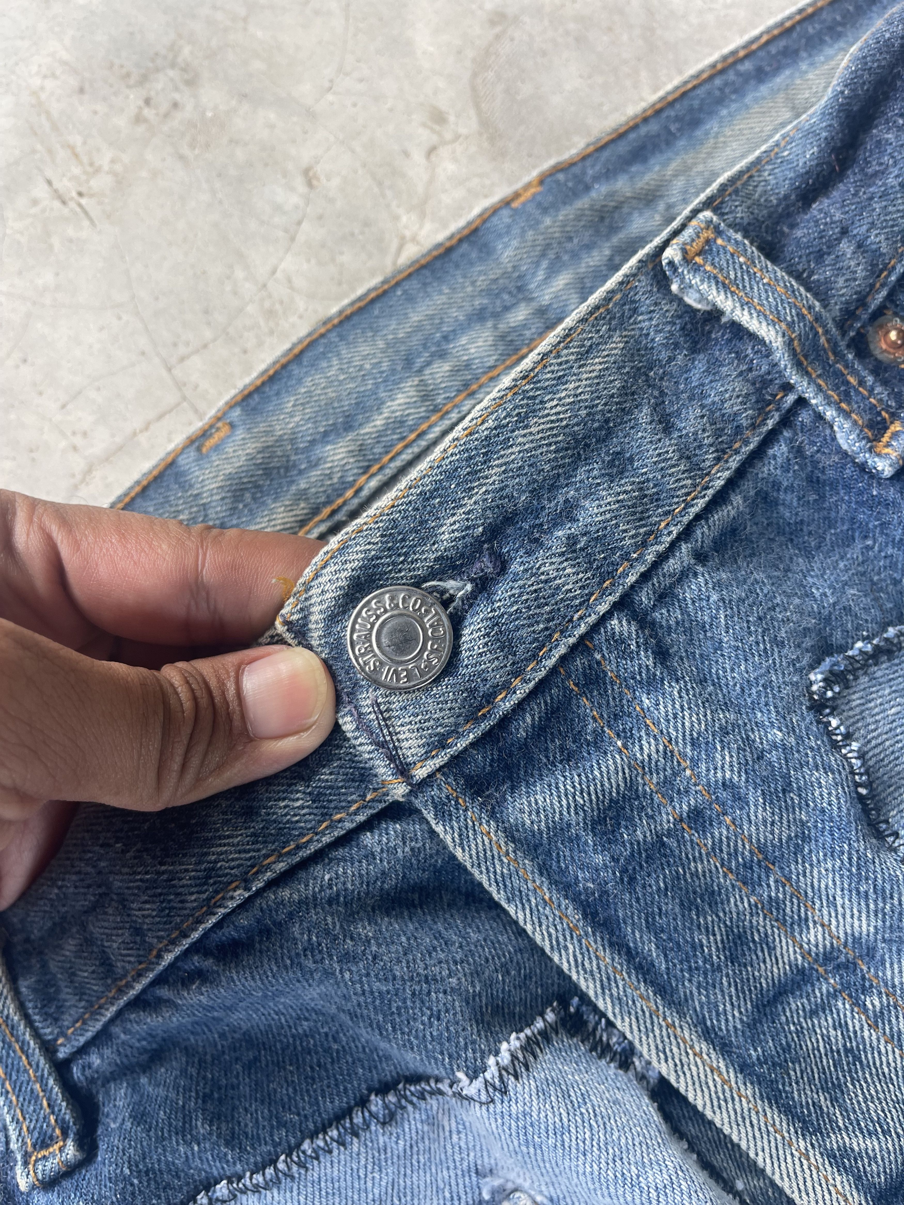 Levi's Vintage Clothing Vintage Levis 501 Reconstruct Patchwork Distressed Sz 42 Size US 42 / EU 58 - 7 Thumbnail
