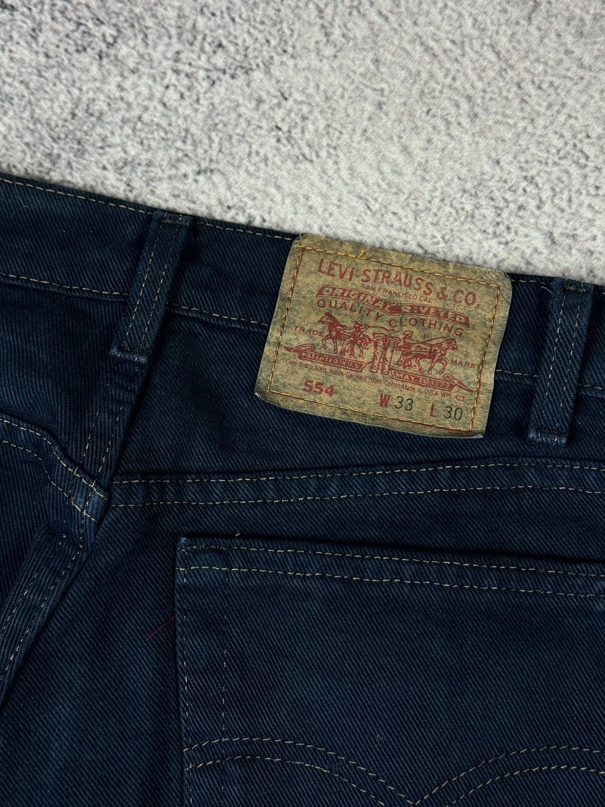 Levi's × Vintage Levis 554 Vintage Made In USA Blue Jeans Size US 33 - 3 Thumbnail