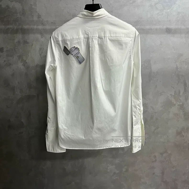 Louis Vuitton Louis Vuitton White Solid Lapel Long Sleeve Shirt Size XS / US 0-2 / IT 36-38 - 5 Thumbnail