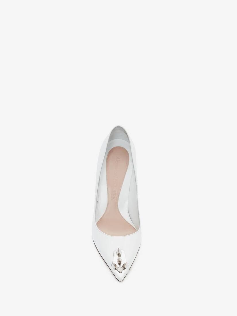 Alexander McQueen o1w1db10925 Punk Stud Pump in White/Silver Size US 7.5 / IT 37.5 - 2 Thumbnail