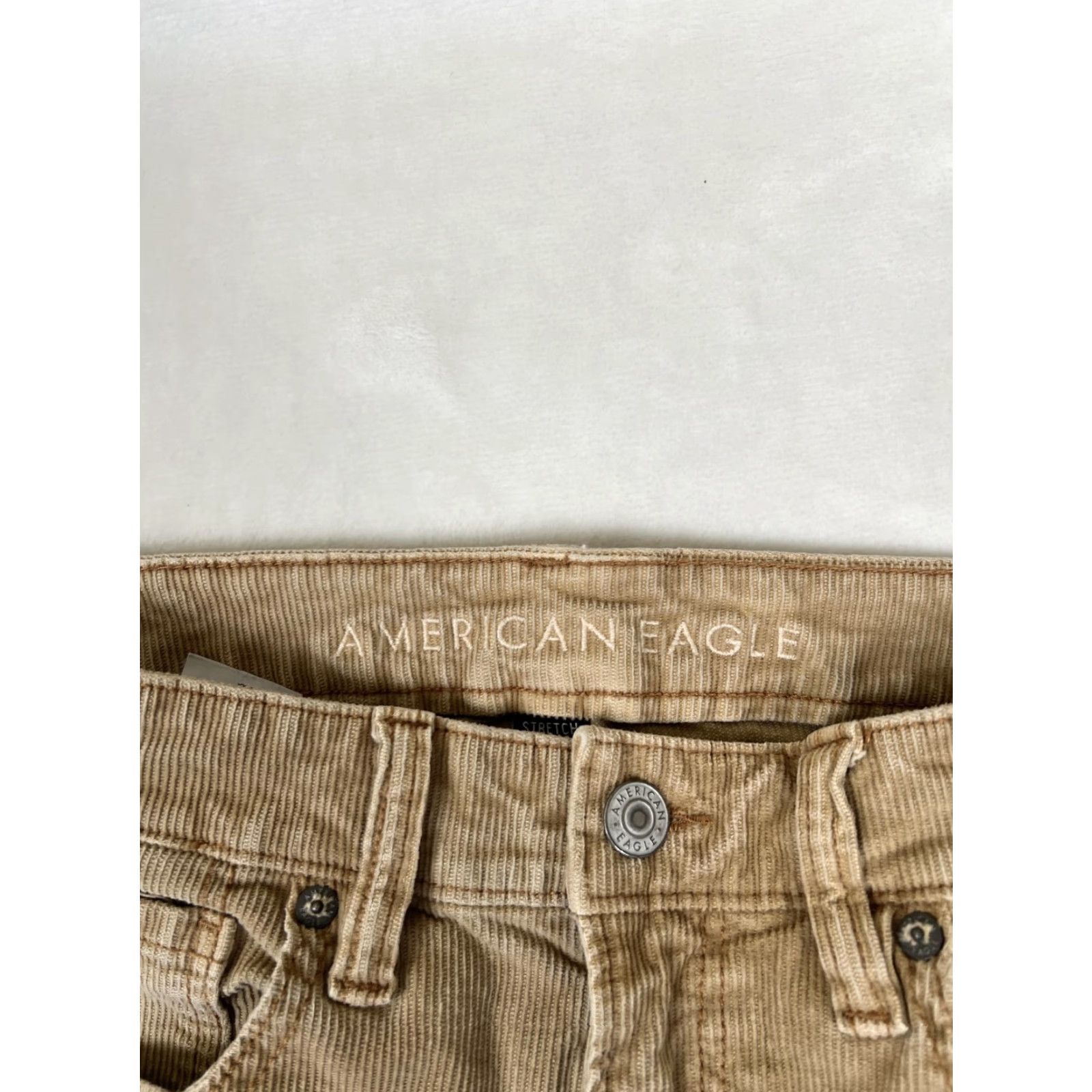 American Eagle Outfitters American Eagle Jeans Women's 8 Long Brown Straight Stretch Corduroy Pants Size 30" / US 8 / IT 44 - 5 Thumbnail