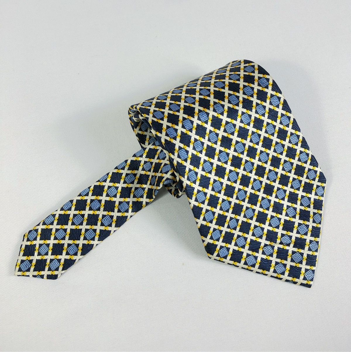 Givenchy Rare Givenchy Checkered Silk Tie Size ONE SIZE - 8 Thumbnail