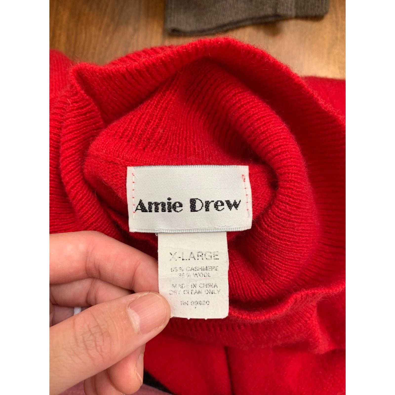 Other Amie Drew Red Turtleneck Sweater size L Cashmere and Wool Size L / US 10 / IT 46 - 3 Thumbnail