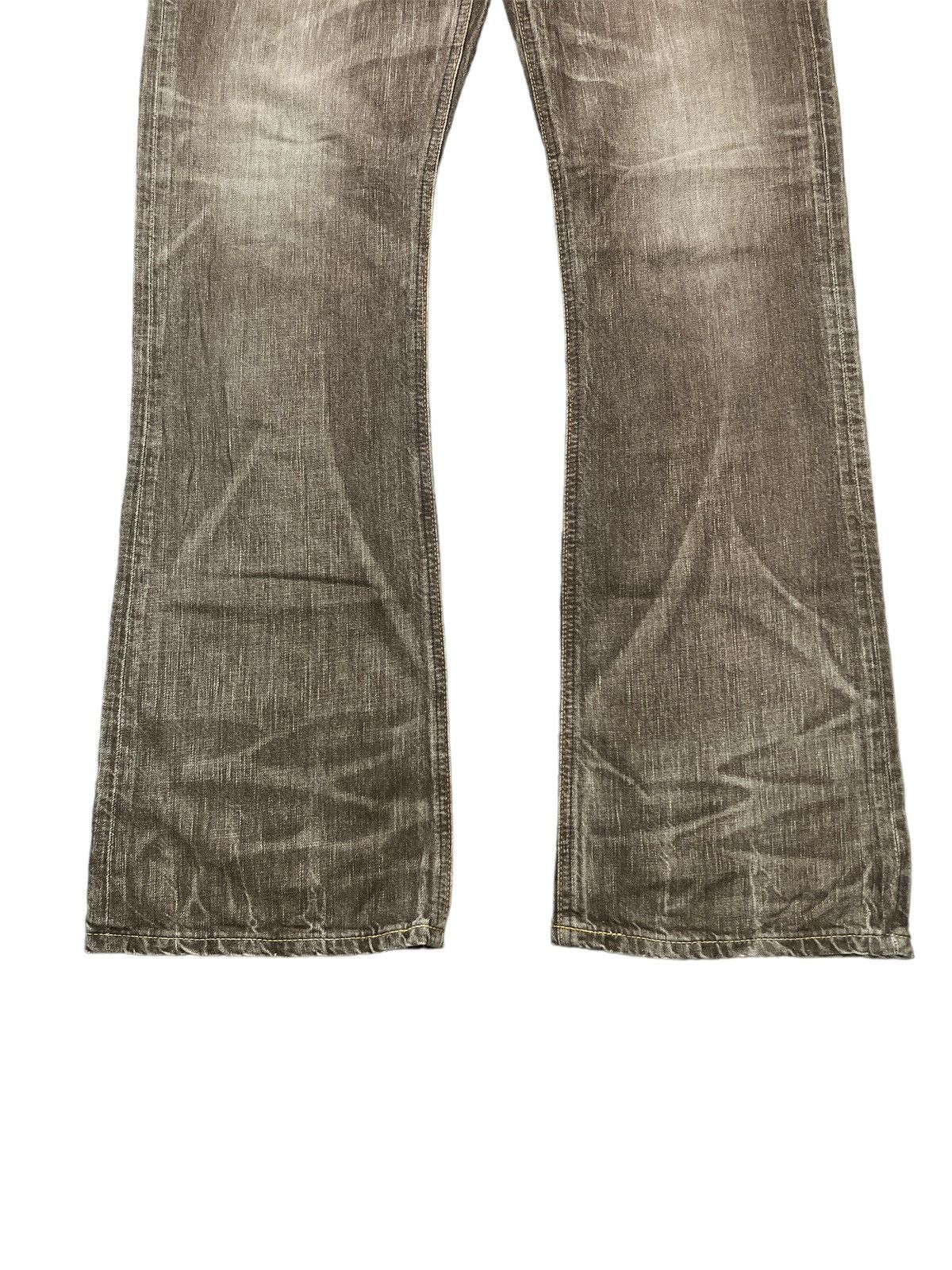 Japanese Brand × Vintage FLARED🔥EDWIN 503 BROWN FADED DISTRESSED DENIM PANT Size US 33 - 4 Thumbnail