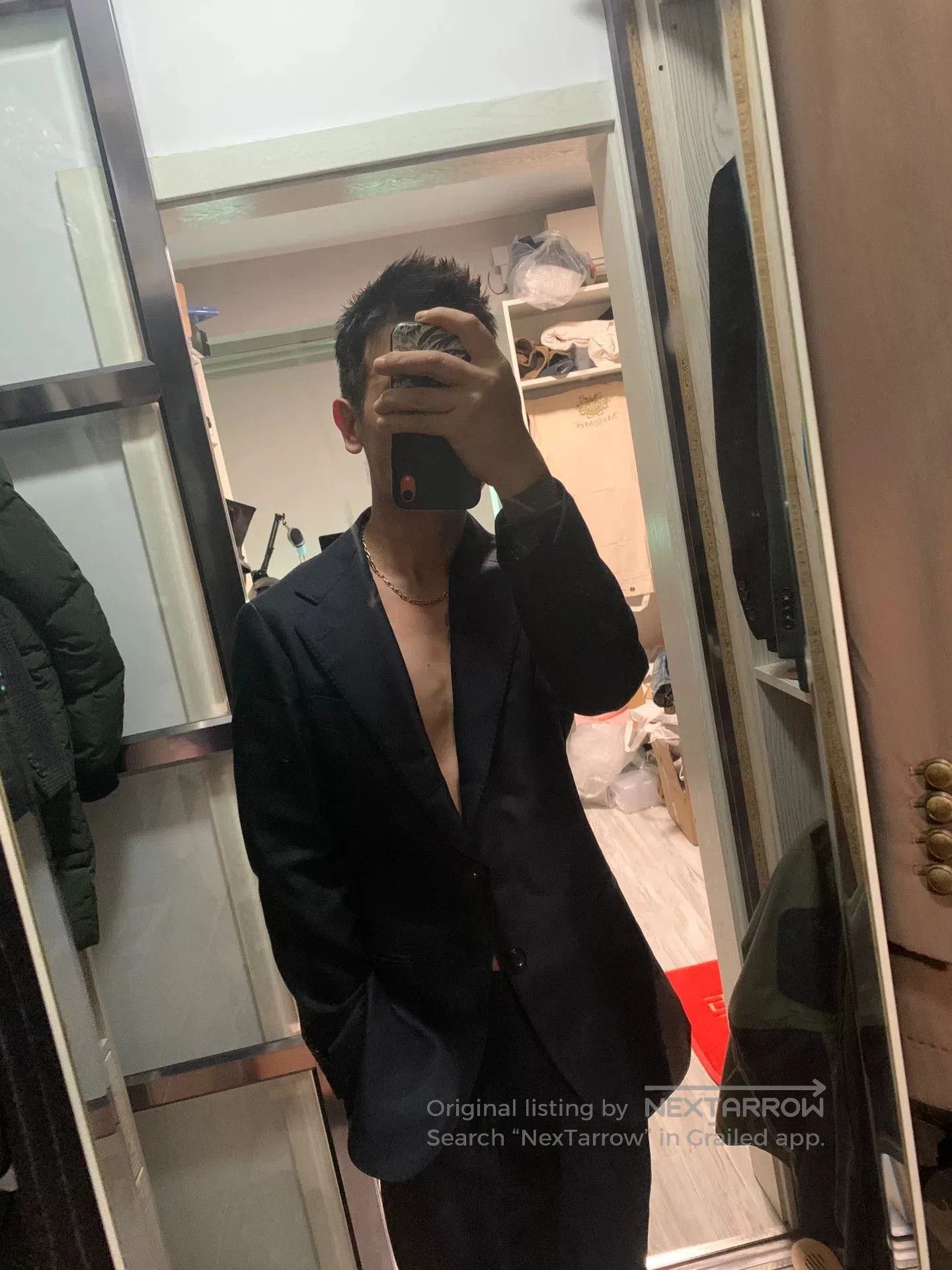 Ring Jacket navy blue tailored suit jacket for men. Size US M / EU 48-50 / 2 - 1 Thumbnail