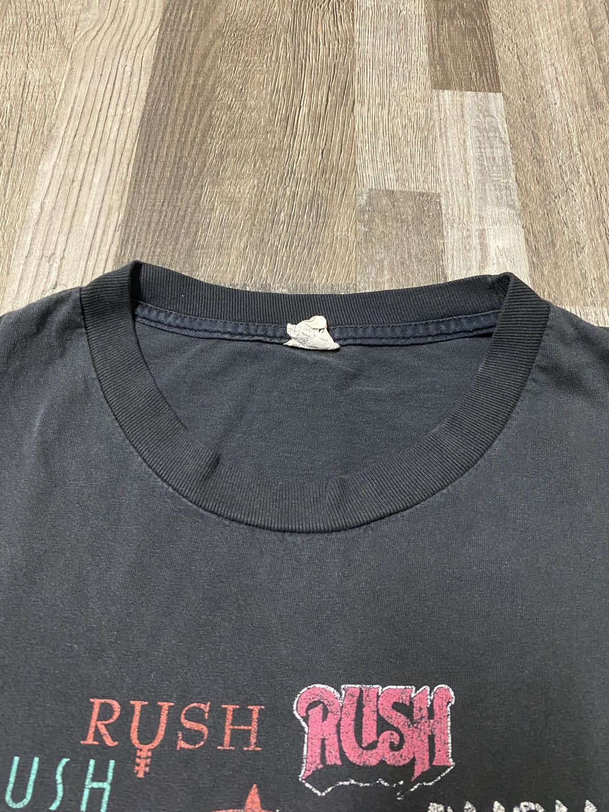 Band Tees Vintage Rush All Logos Tee Distressed Sun Faded T Shirt Y2K Size US XXL / EU 58 / 5 - 5 Thumbnail