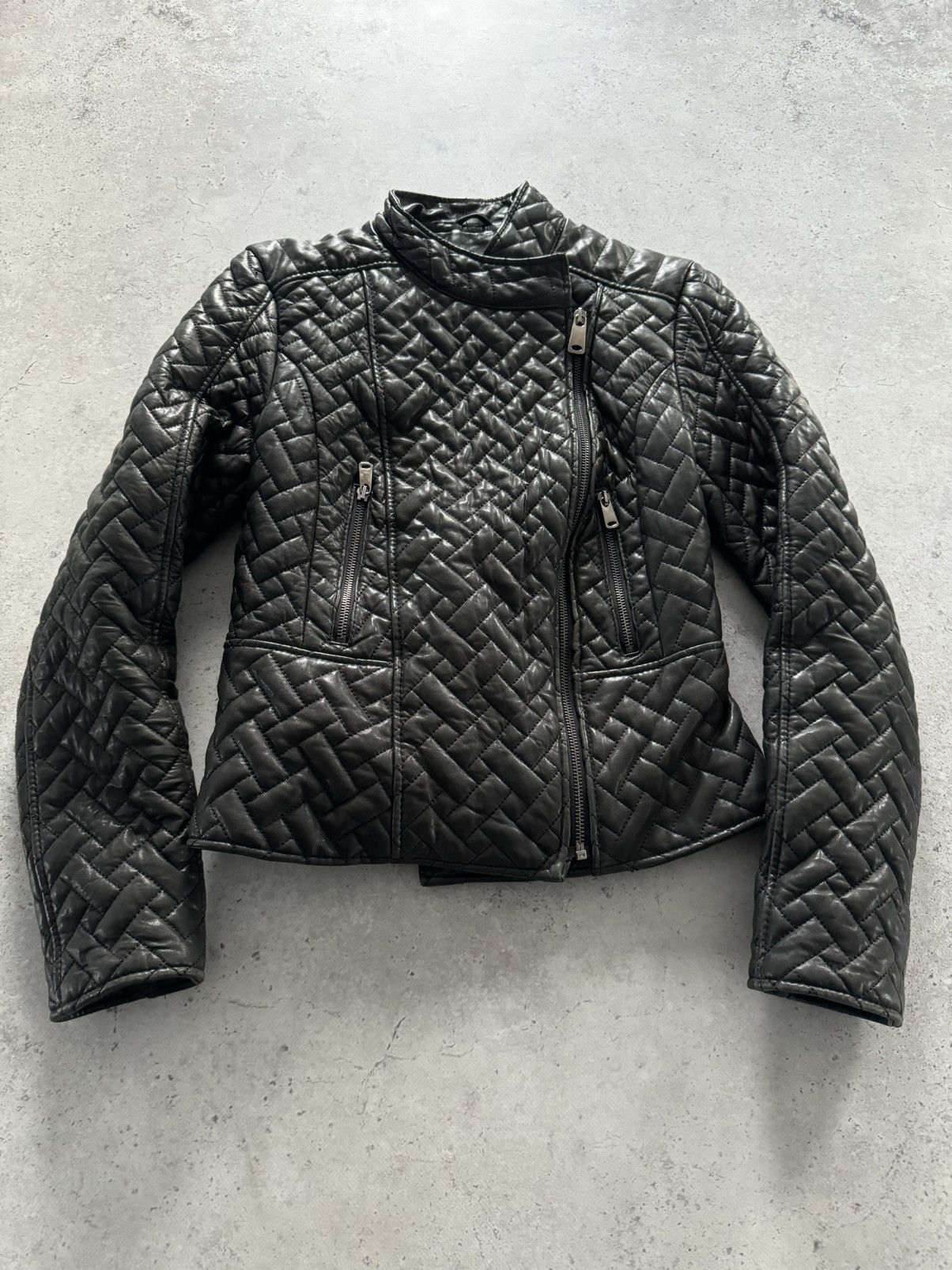 Japanese Brand Vintage Asymmetric Soft Real Leather 3D Jacket Size US S / EU 44-46 / 1 - 1 Thumbnail