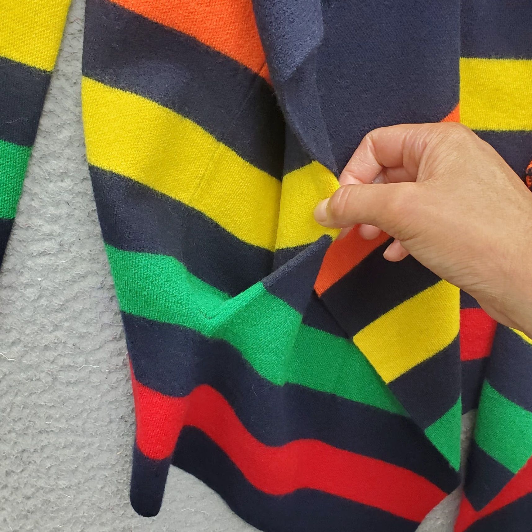 Ralph Lauren Lauren Ralph Lauren Cardigan Womens XS Multi Striped Wool Oversized Open Drape Size XS / US 0-2 / IT 36-38 - 4 Thumbnail