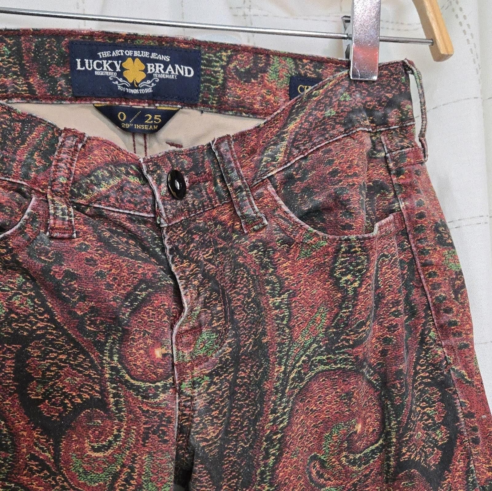 Lucky Brand Lucky Brand Paisley Charlie Skinny Jeans Size 25" / US 0 / IT 36 - 2 Thumbnail