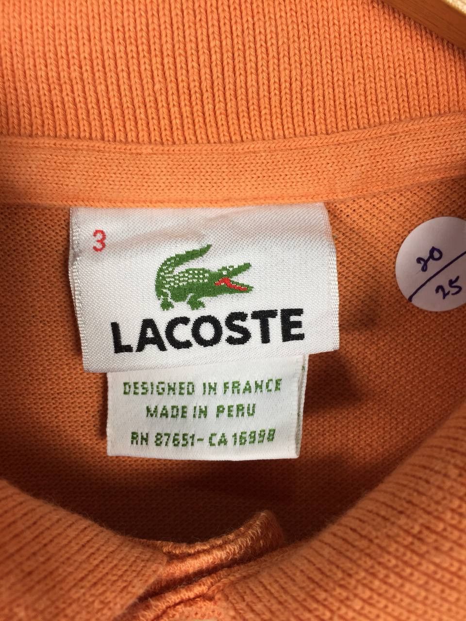 Lacoste × Vintage Vtg Lacoste Embroidered Logo Classic Polo Tee Size 3 Size US M / EU 48-50 / 2 - 7 Thumbnail